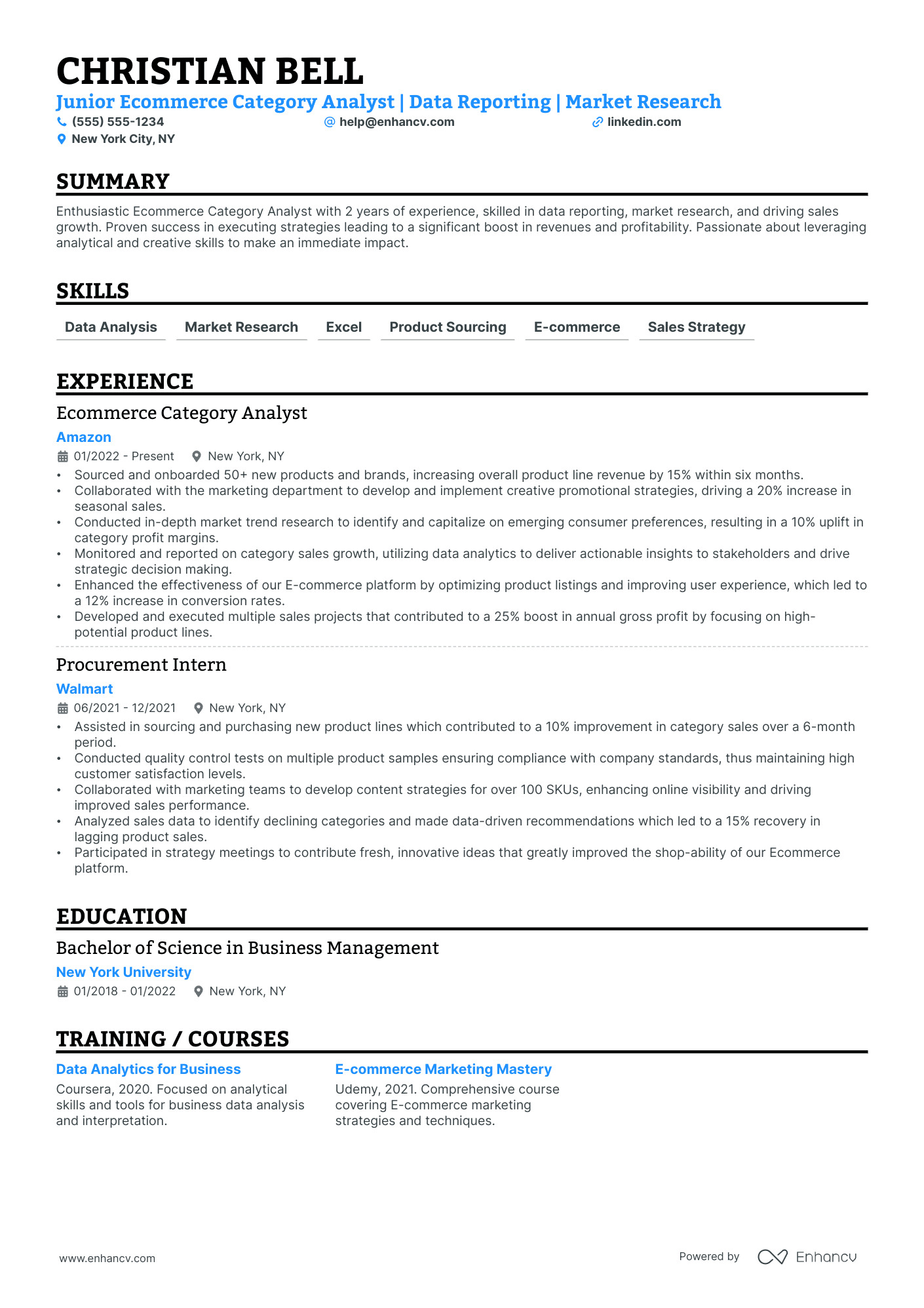 Ecommerce Data Analyst Resume Example Resume Example