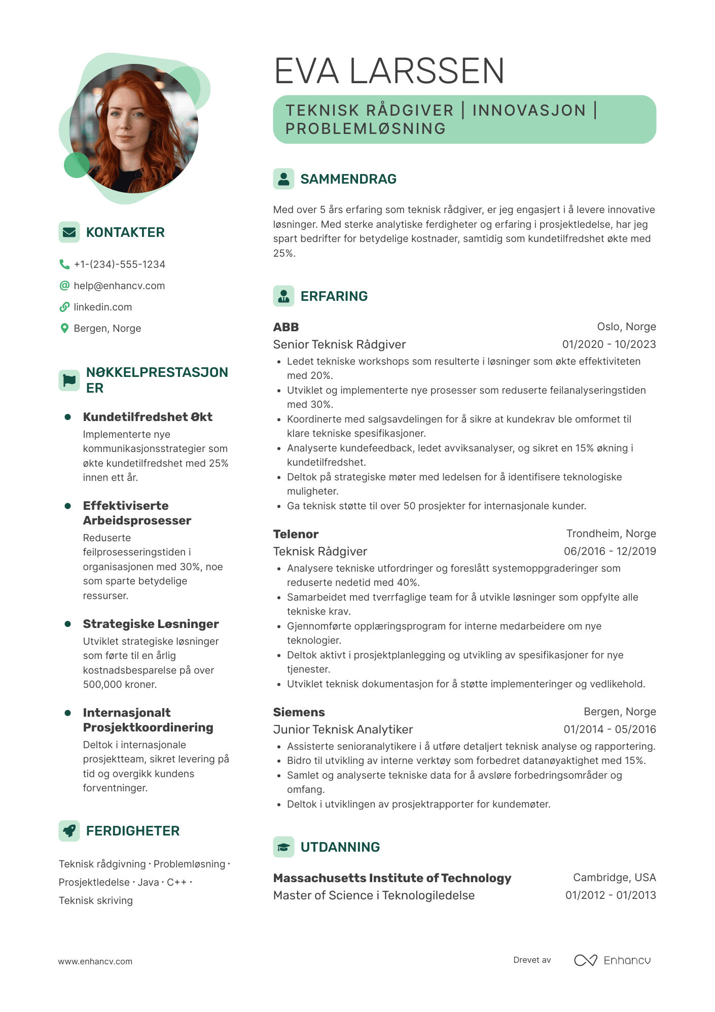 Teknisk rådgiver CV