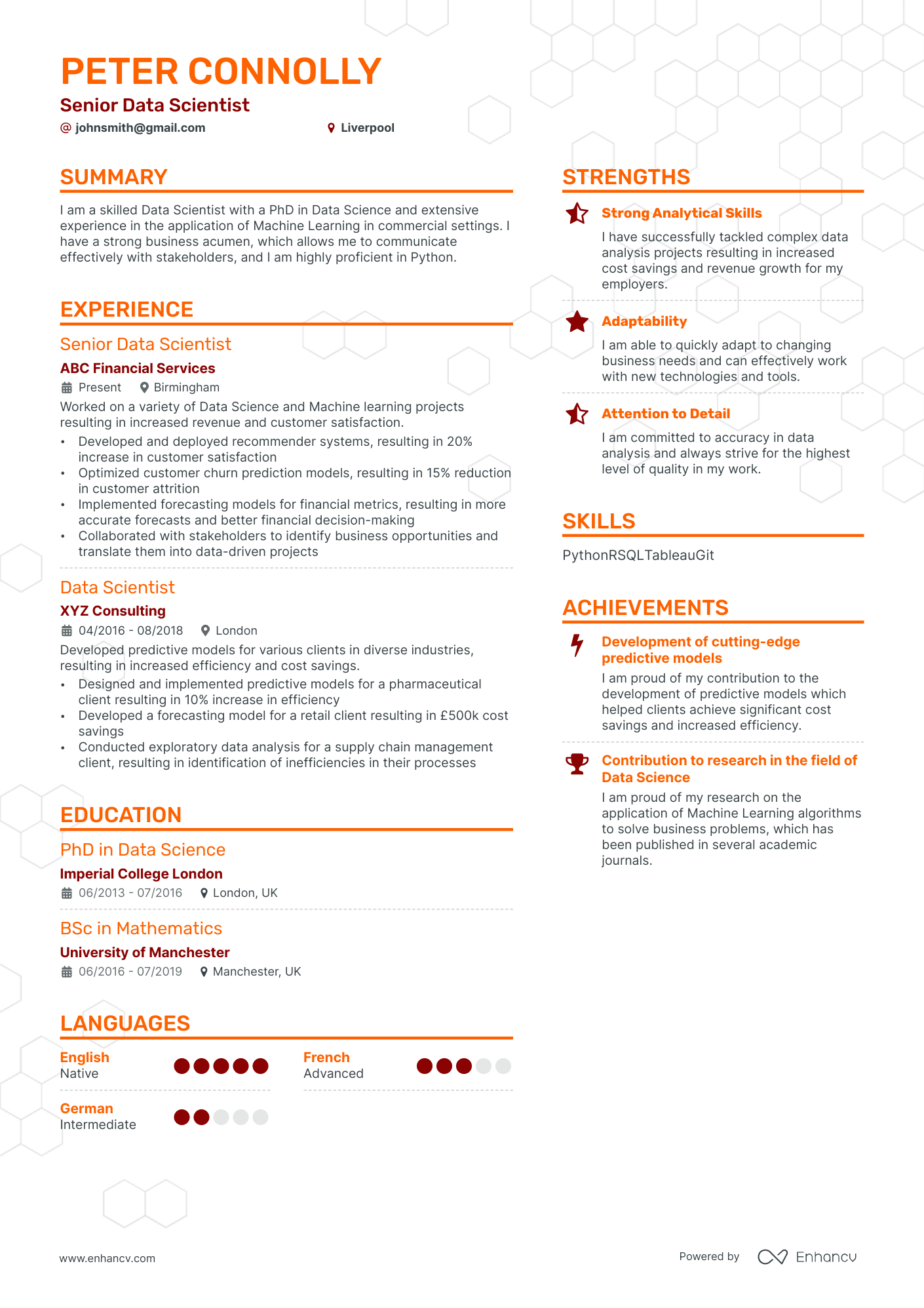 3 Data Scientist CV Examples for 2024