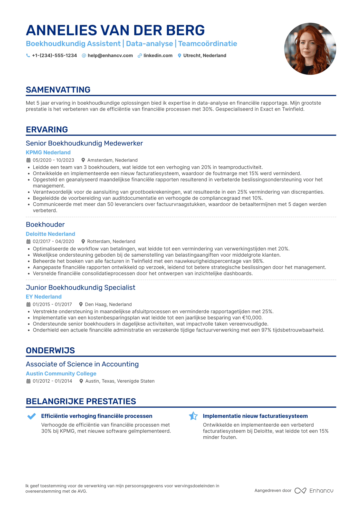 Boekhoudkundig Assistent CV