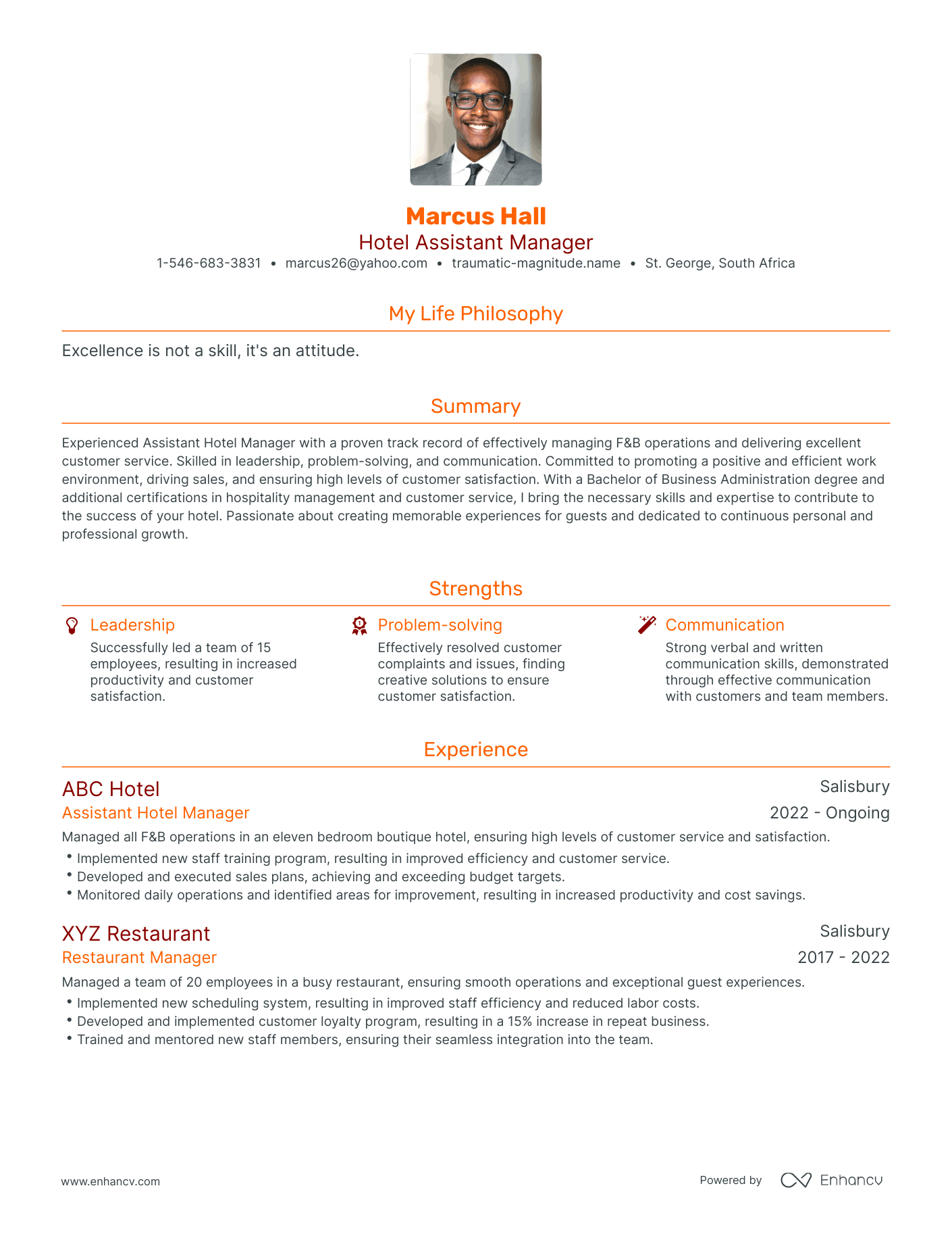 3 Successful Hotel Assistant Manager Resume Examples And Writing Tips 