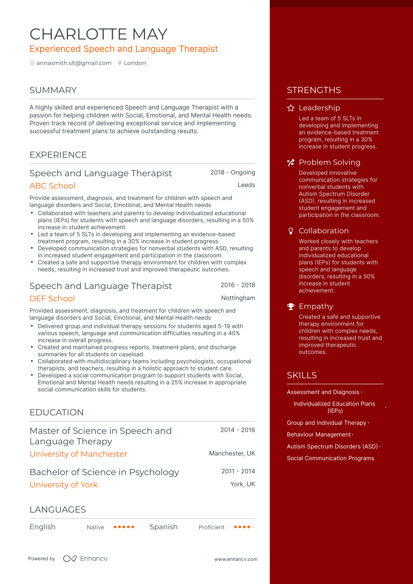 3 Therapist CV Examples for 2023