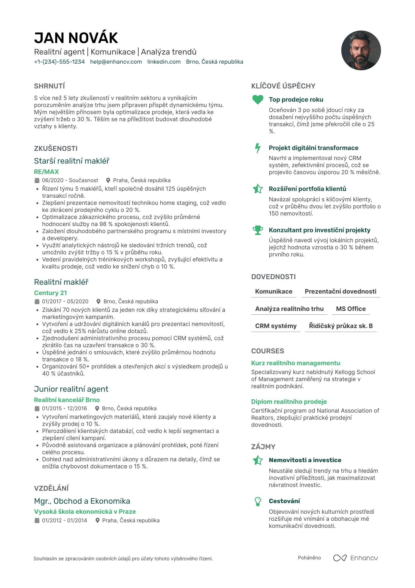 Realitní agent CV