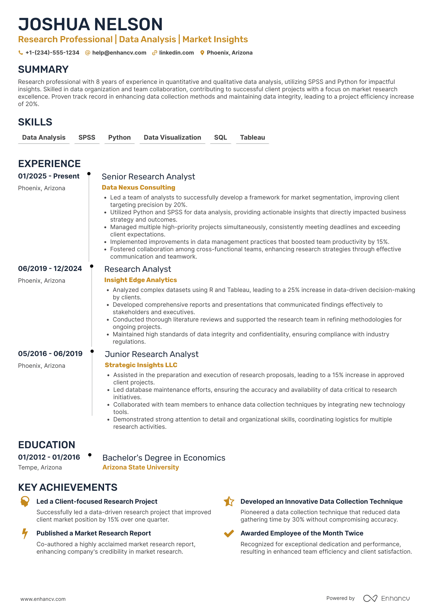 Research Assistant resume example