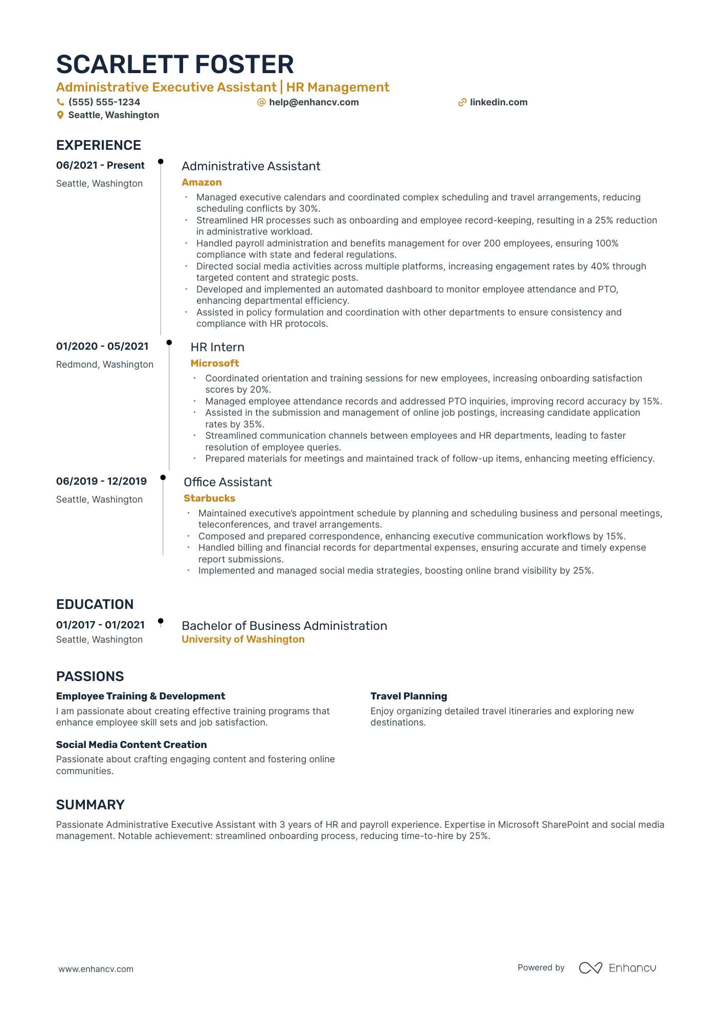 Executive Assistant to the Chief Human Resources Officer Resume Example Resume Example