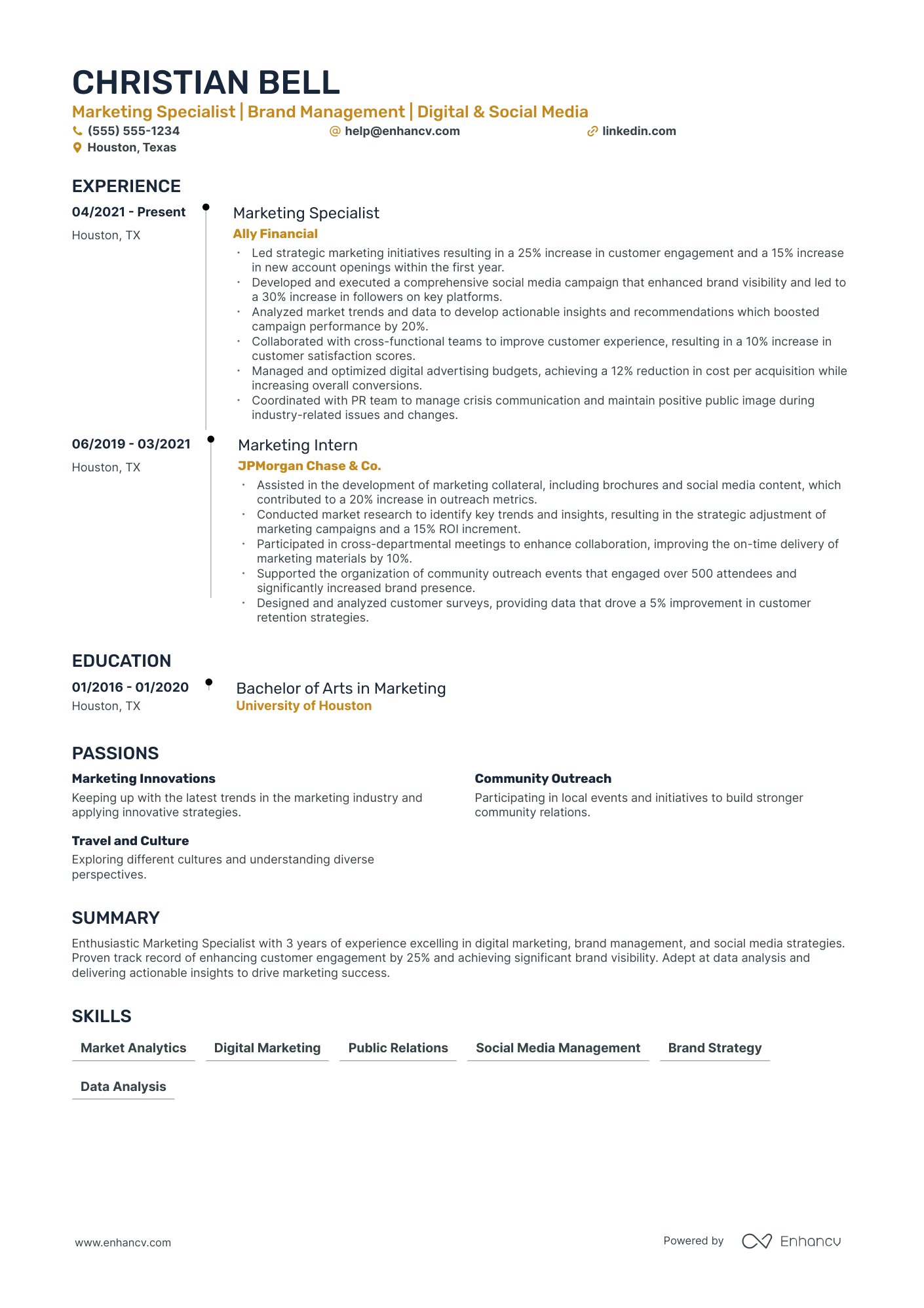 Vice President of Public Relations resume example