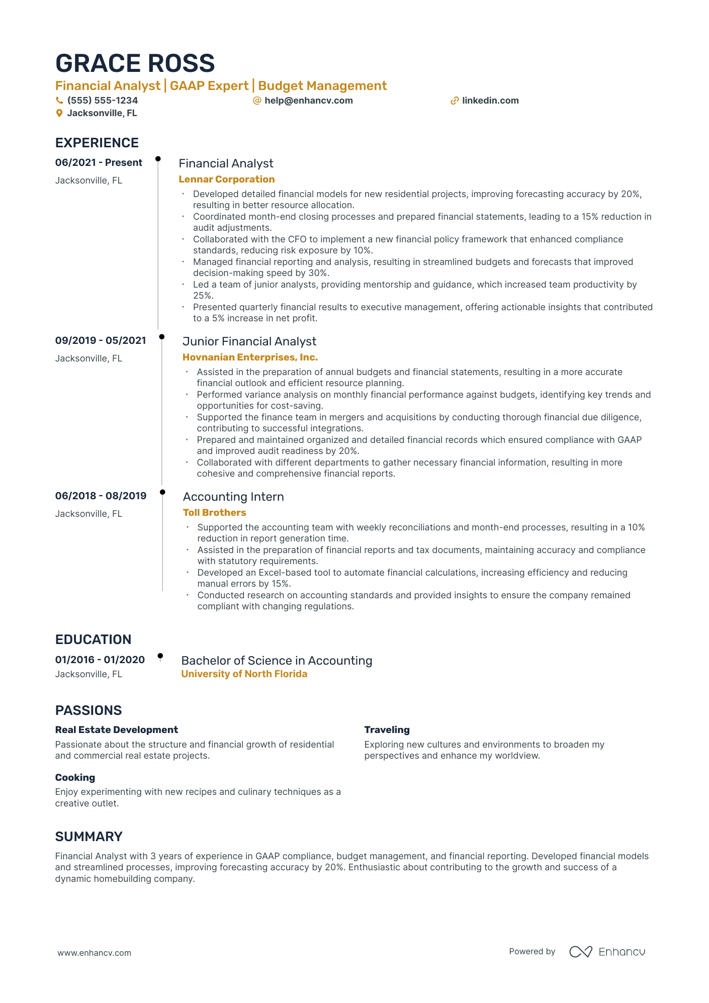 Corporate Controller resume example