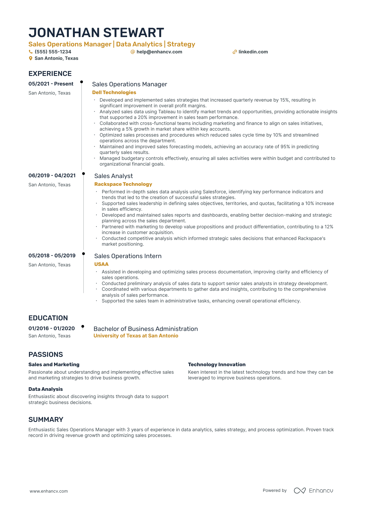 Salesforce Project Manager resume example