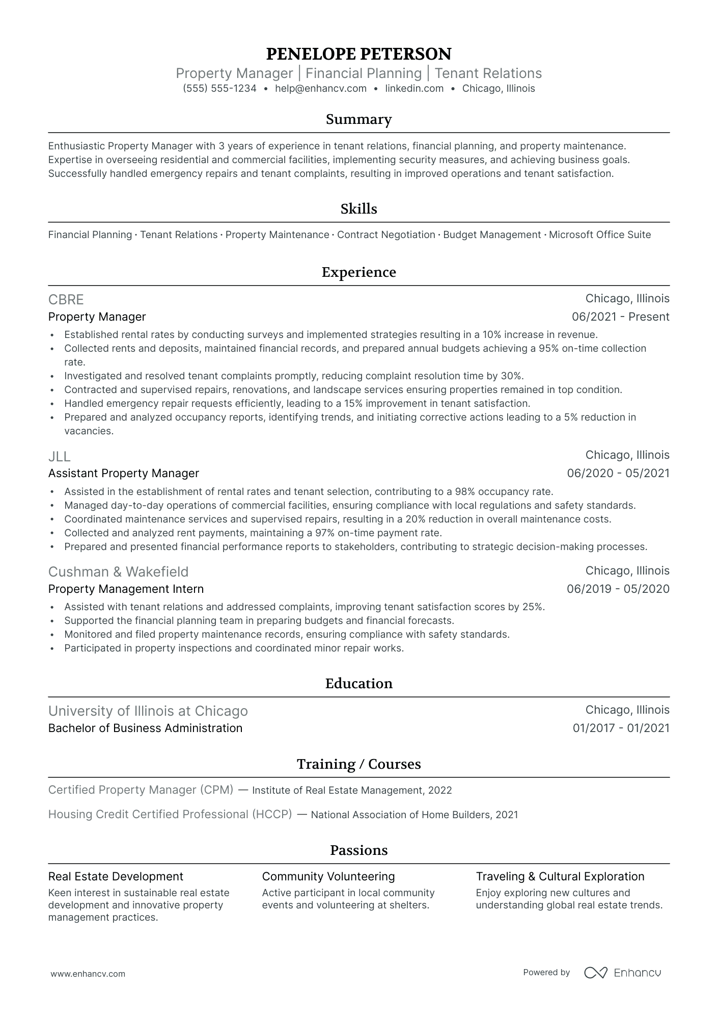 Residential Property Manager Resume Example Resume Example