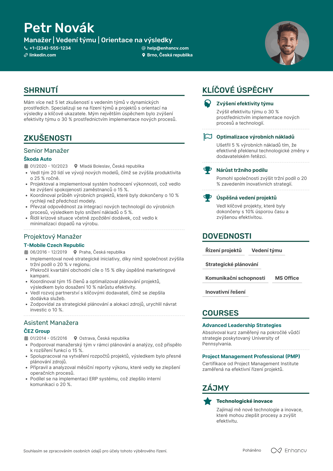 Manažer CV