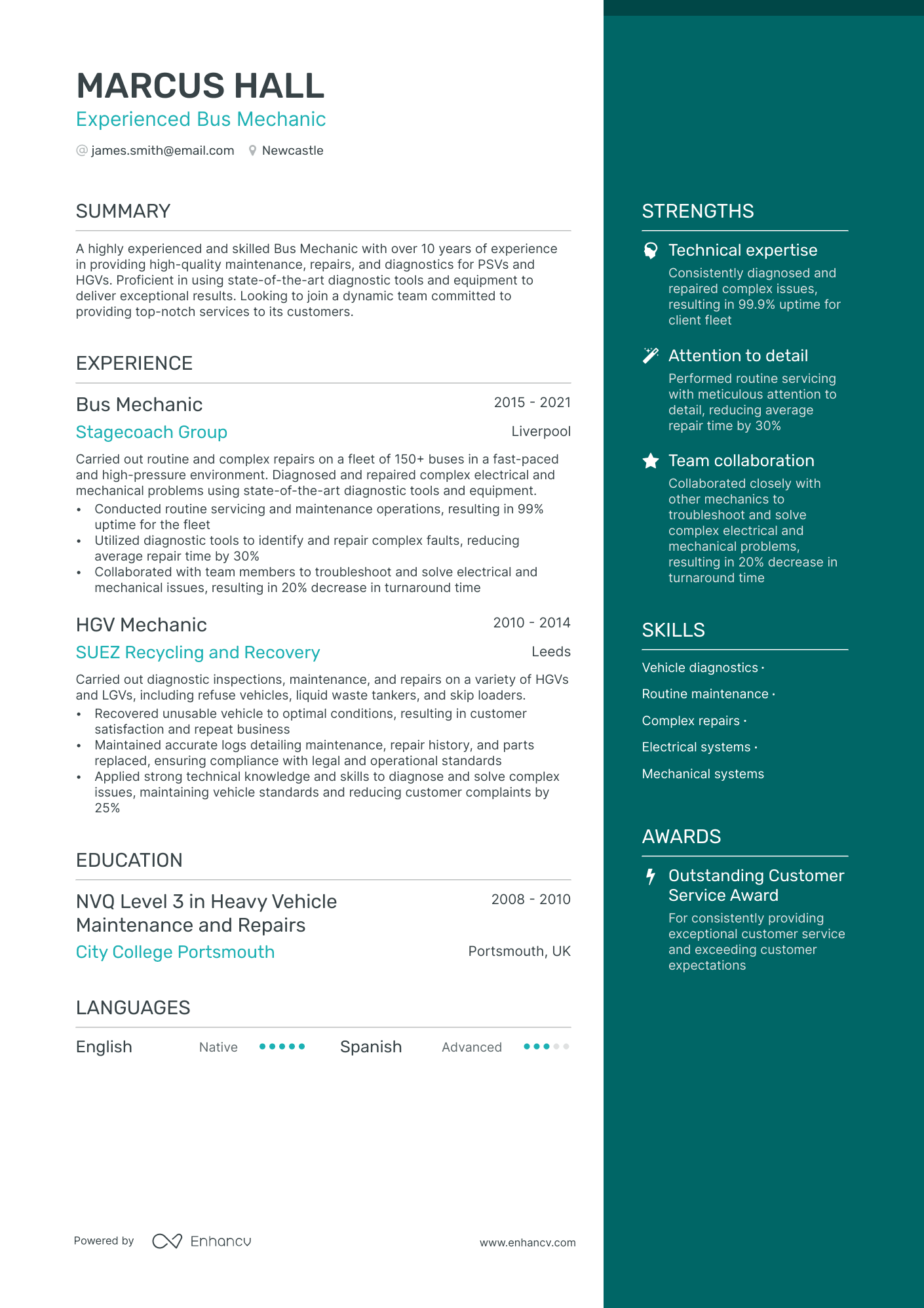 3 Mechanic CV Examples for 2024