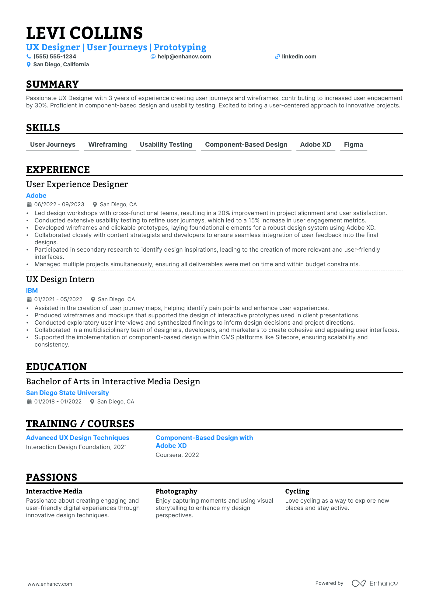 Freelance Product Designer resume example