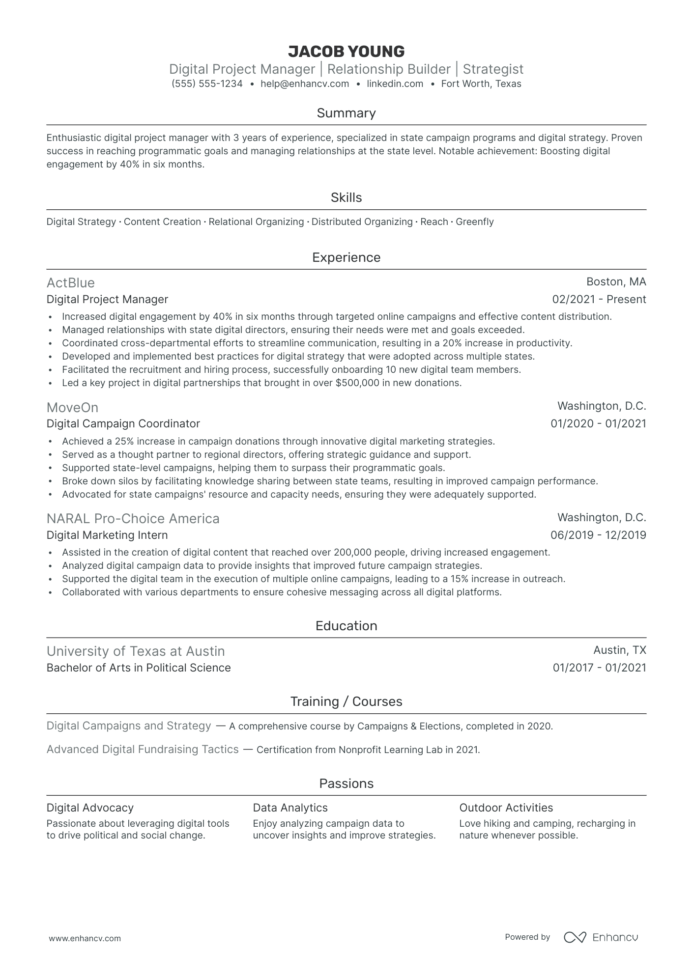 Senior Media Director resume example