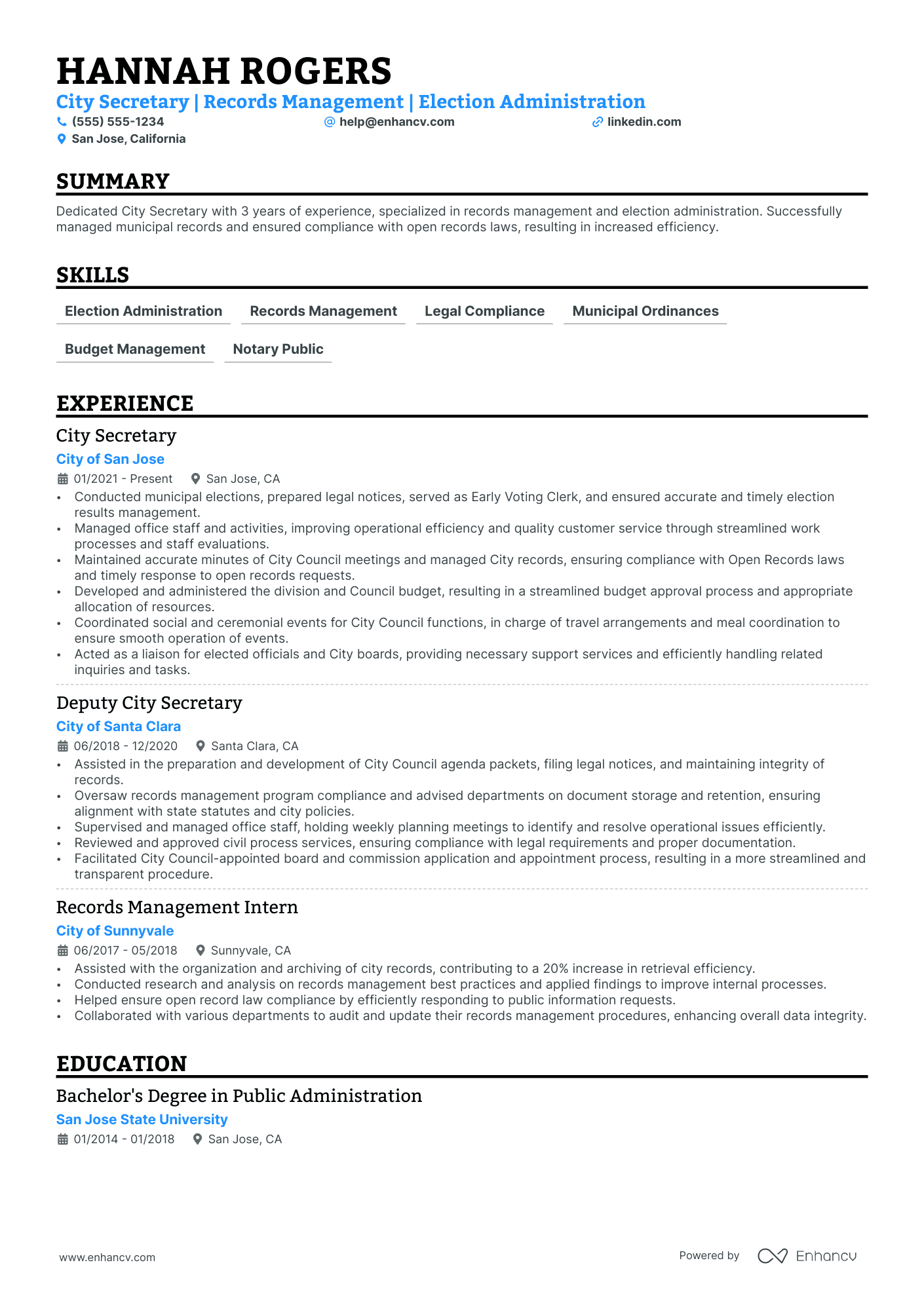 Secretary of State Resume Example Resume Example