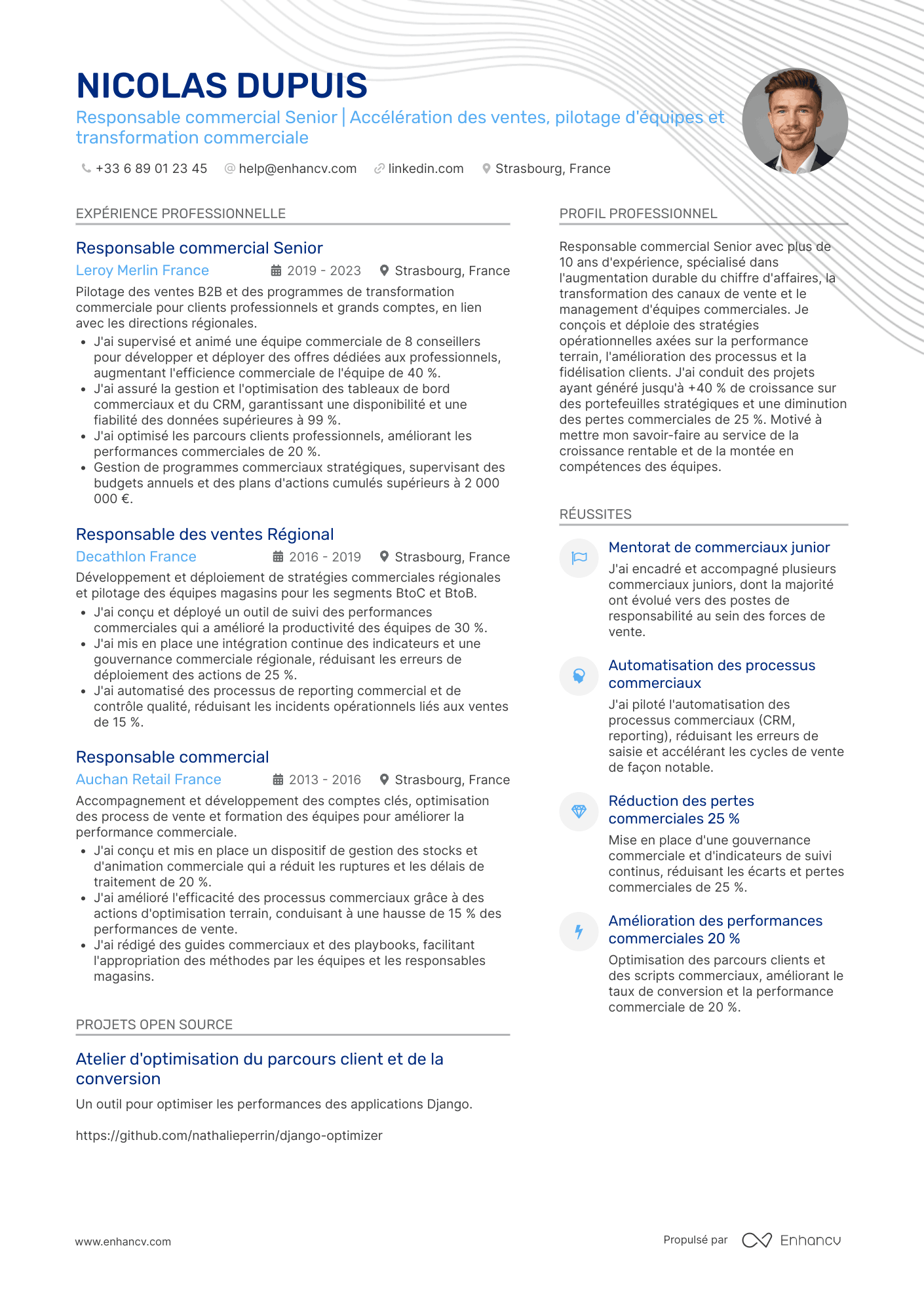 Moderne — Modèles de CV gratuits