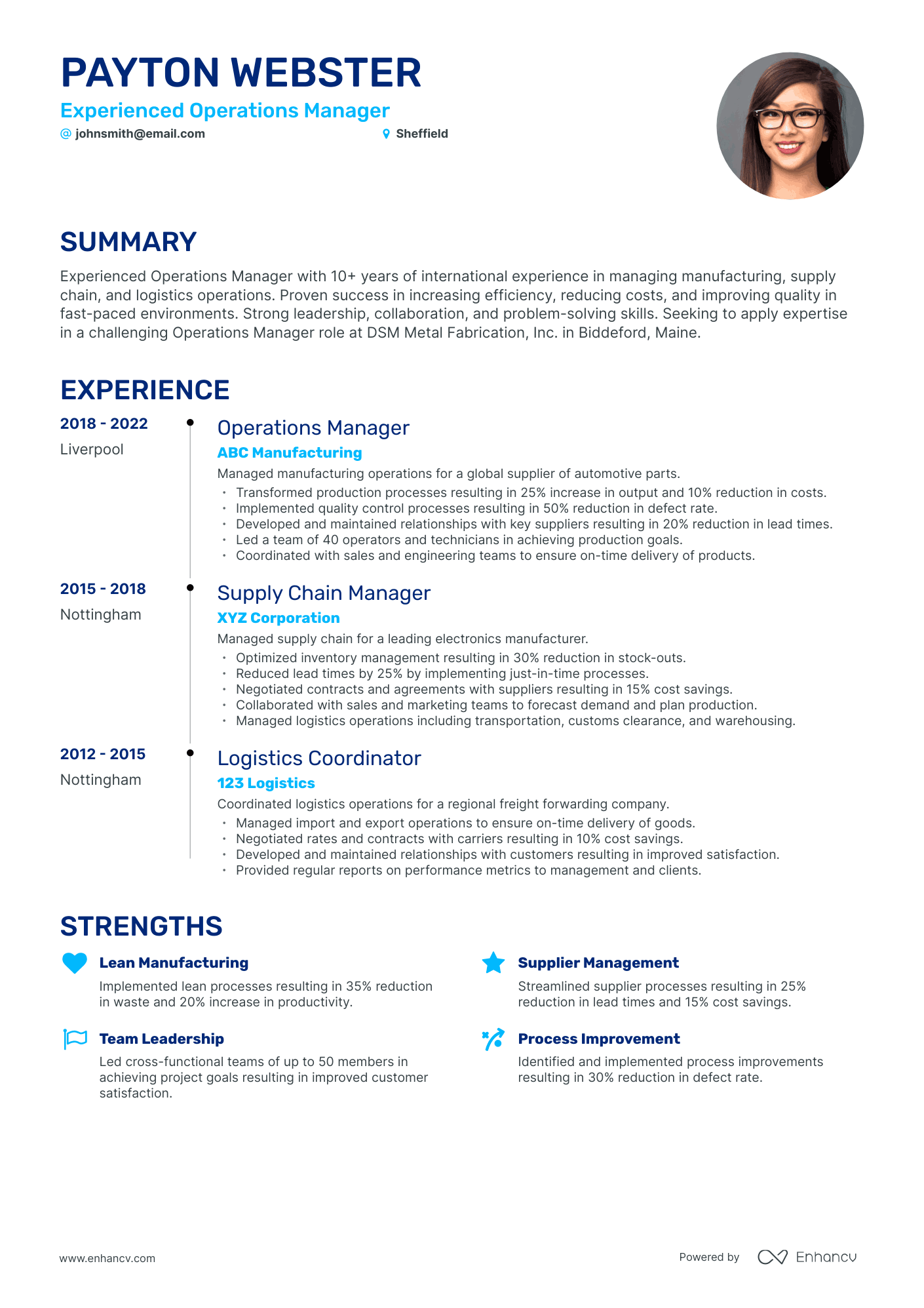 3 Operations Manager CV Examples for 2023