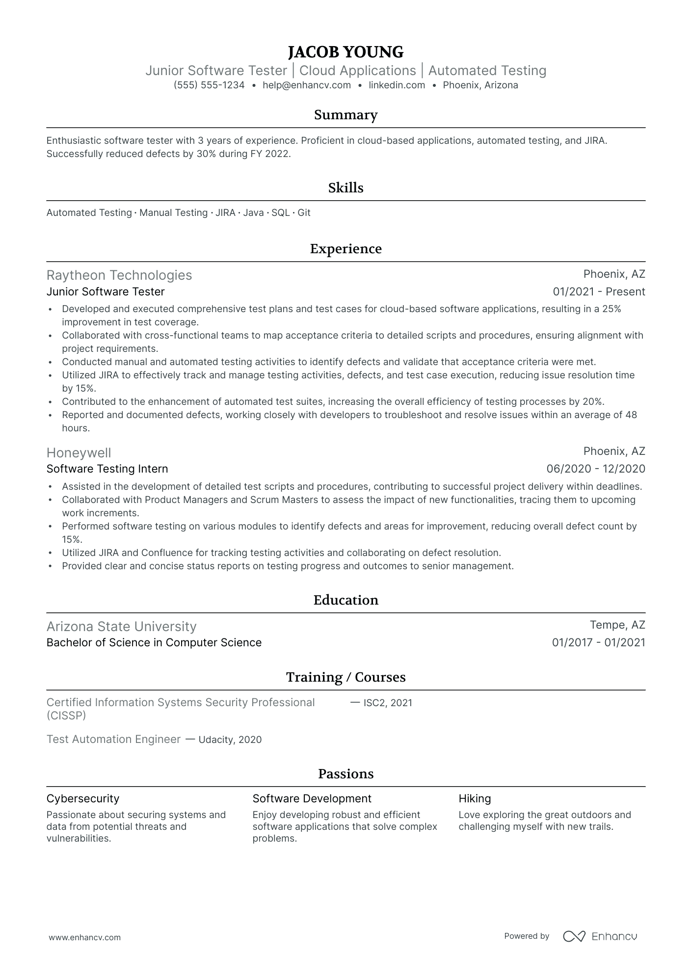 Mobile App Manual Tester resume example