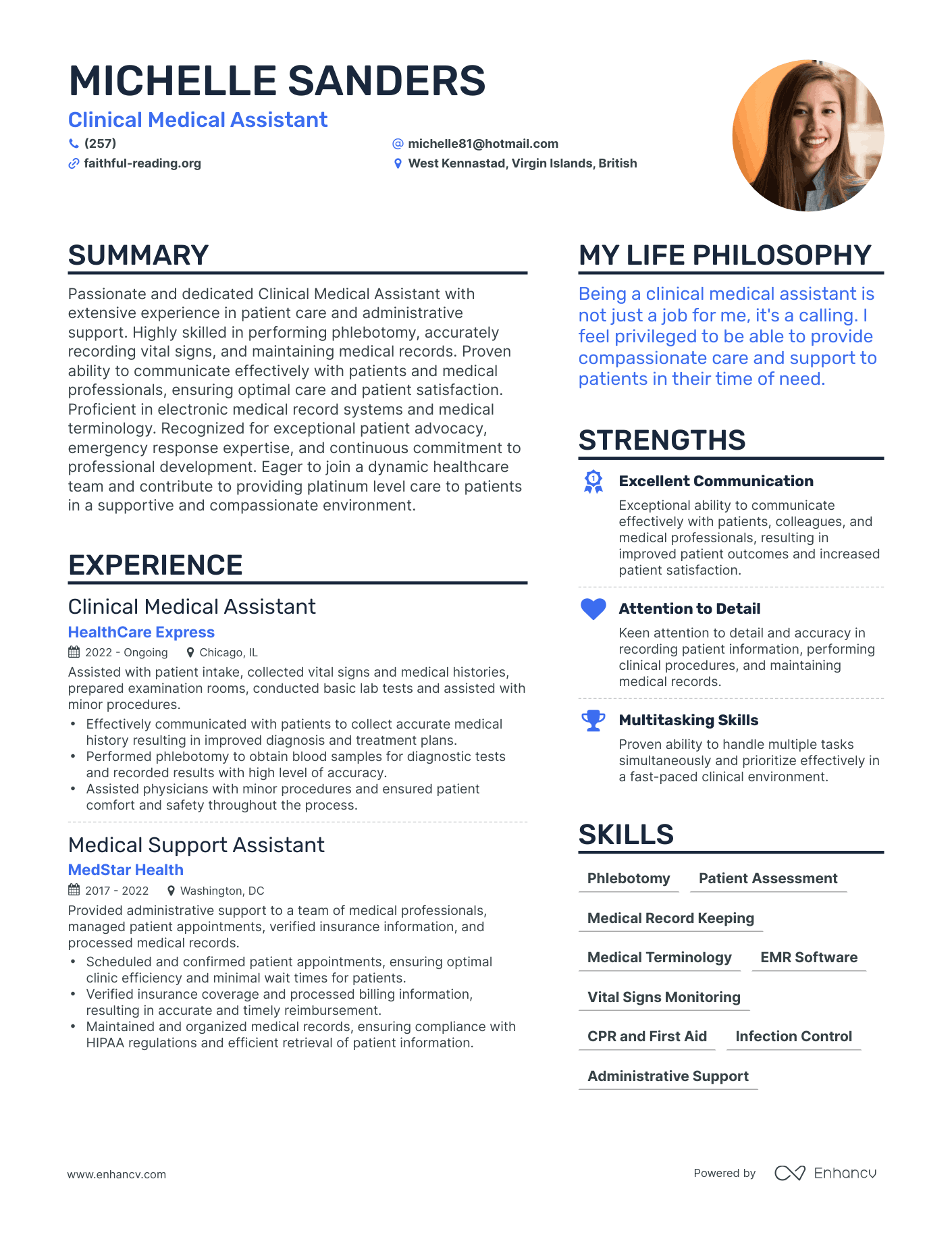 good resume examples for medical assistant