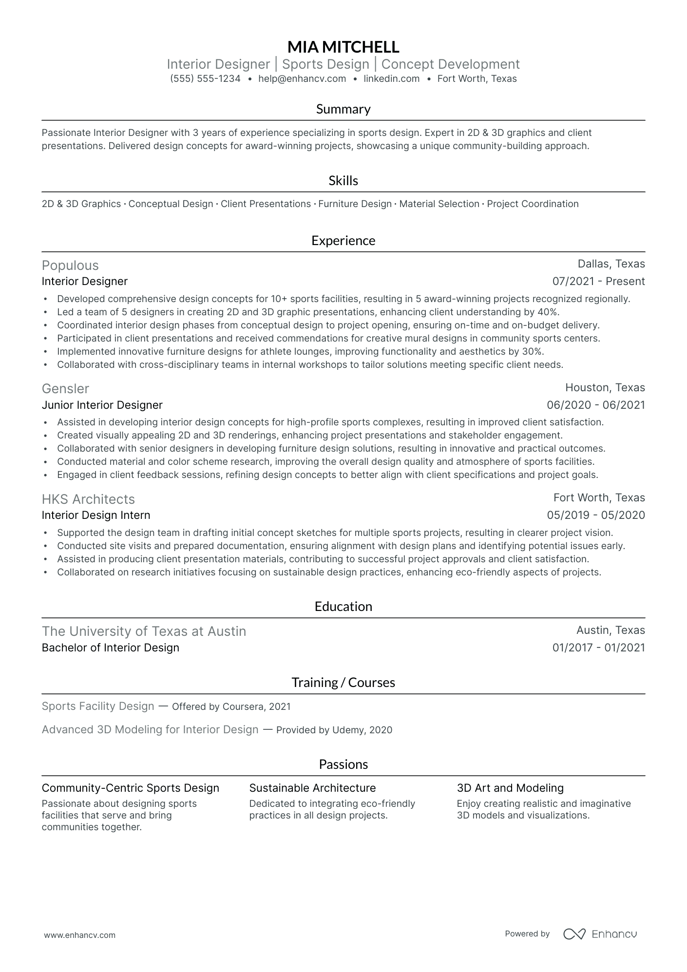 Senior Interior Designer Resume Example Resume Example