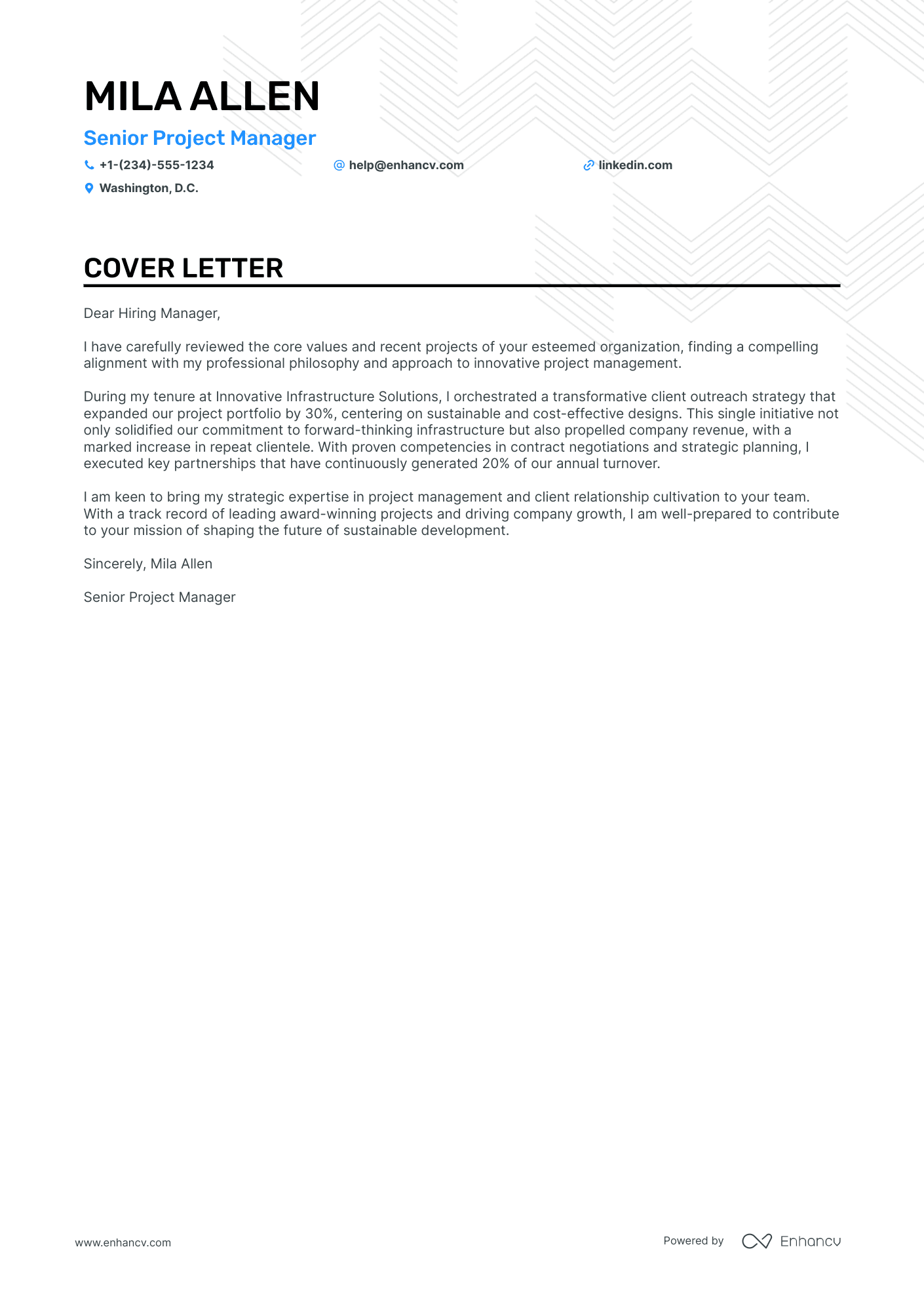 CRM Project Manager cover letter