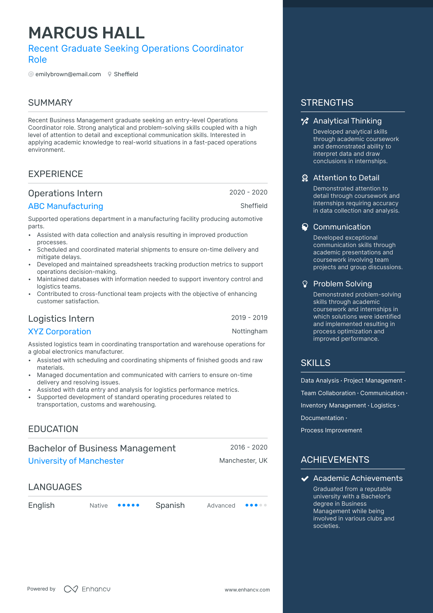 3 Operations Manager CV Examples for 2024