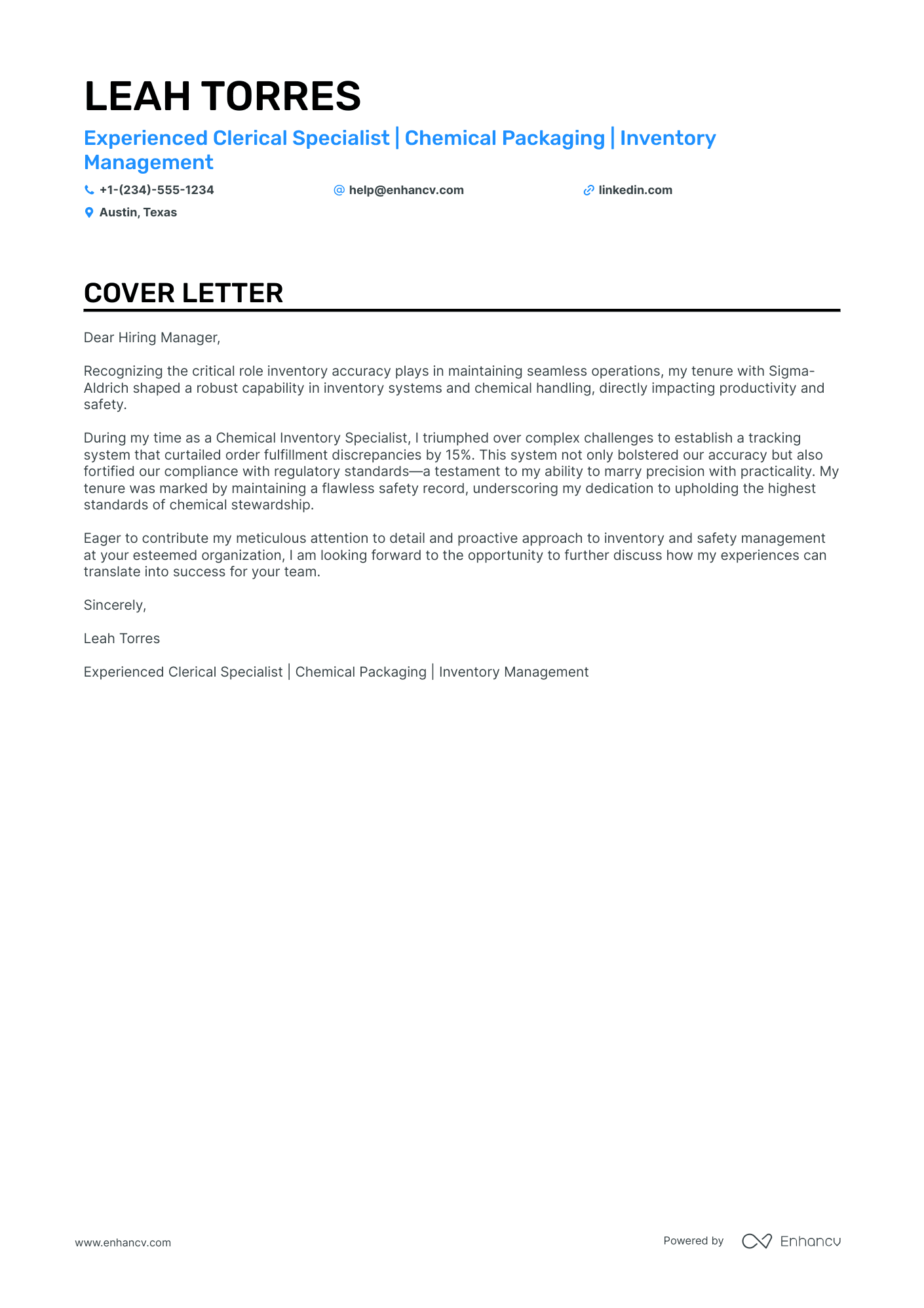 Lab Assistant cover letter
