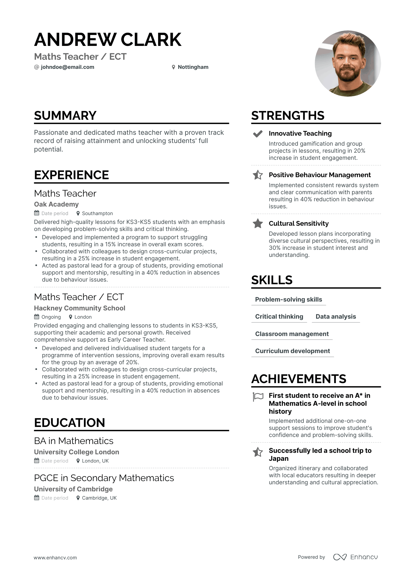 3 Teacher CV Examples for 2023