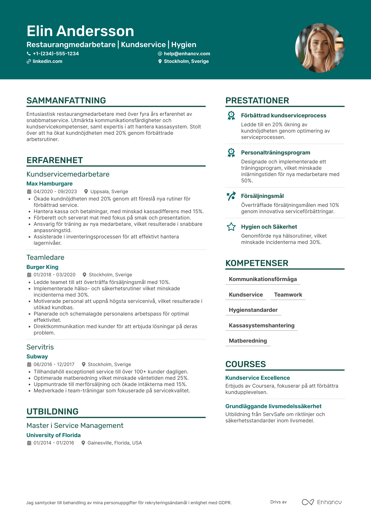 McDonalds CV