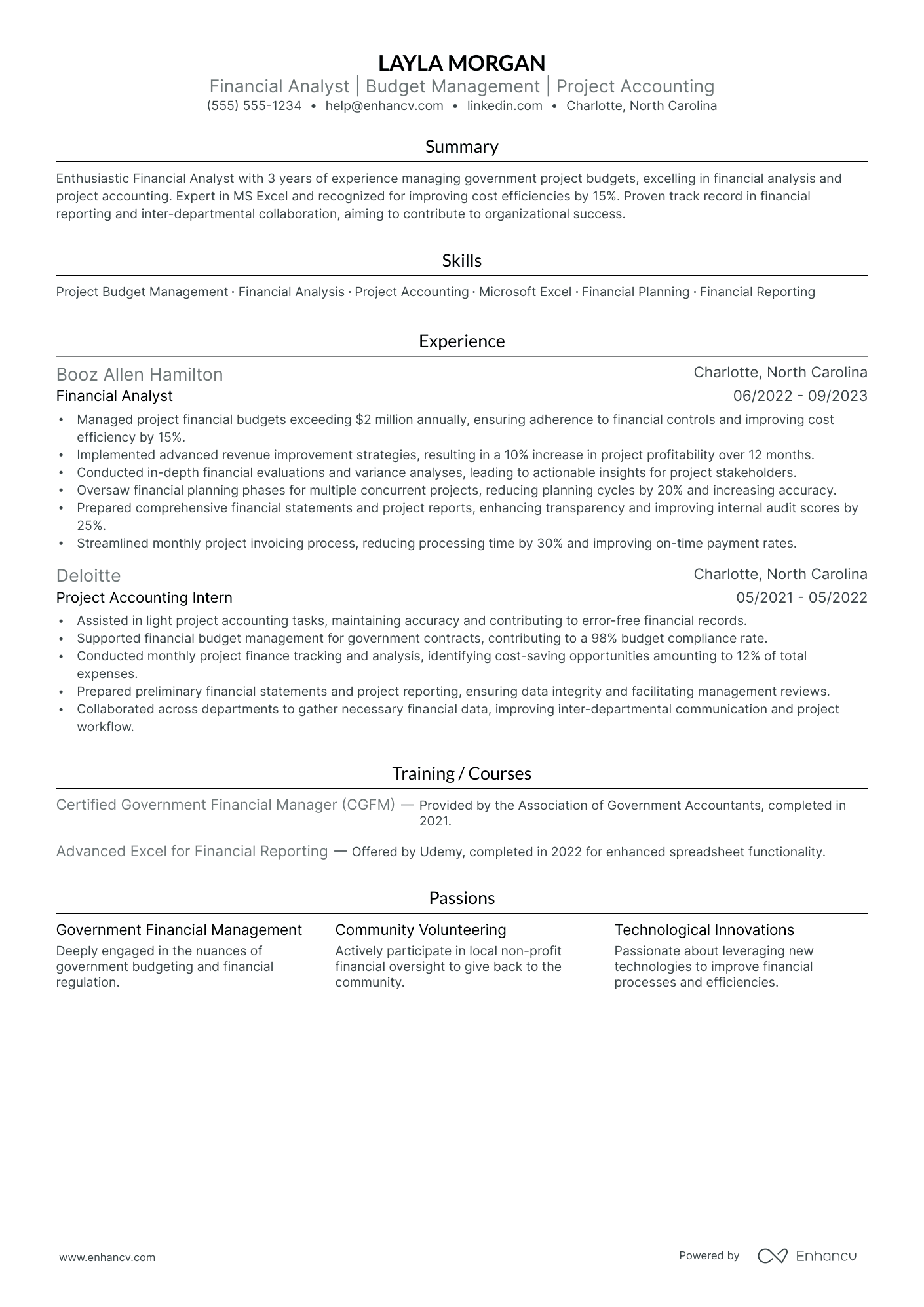 Project Finance Manager Resume Example Resume Example