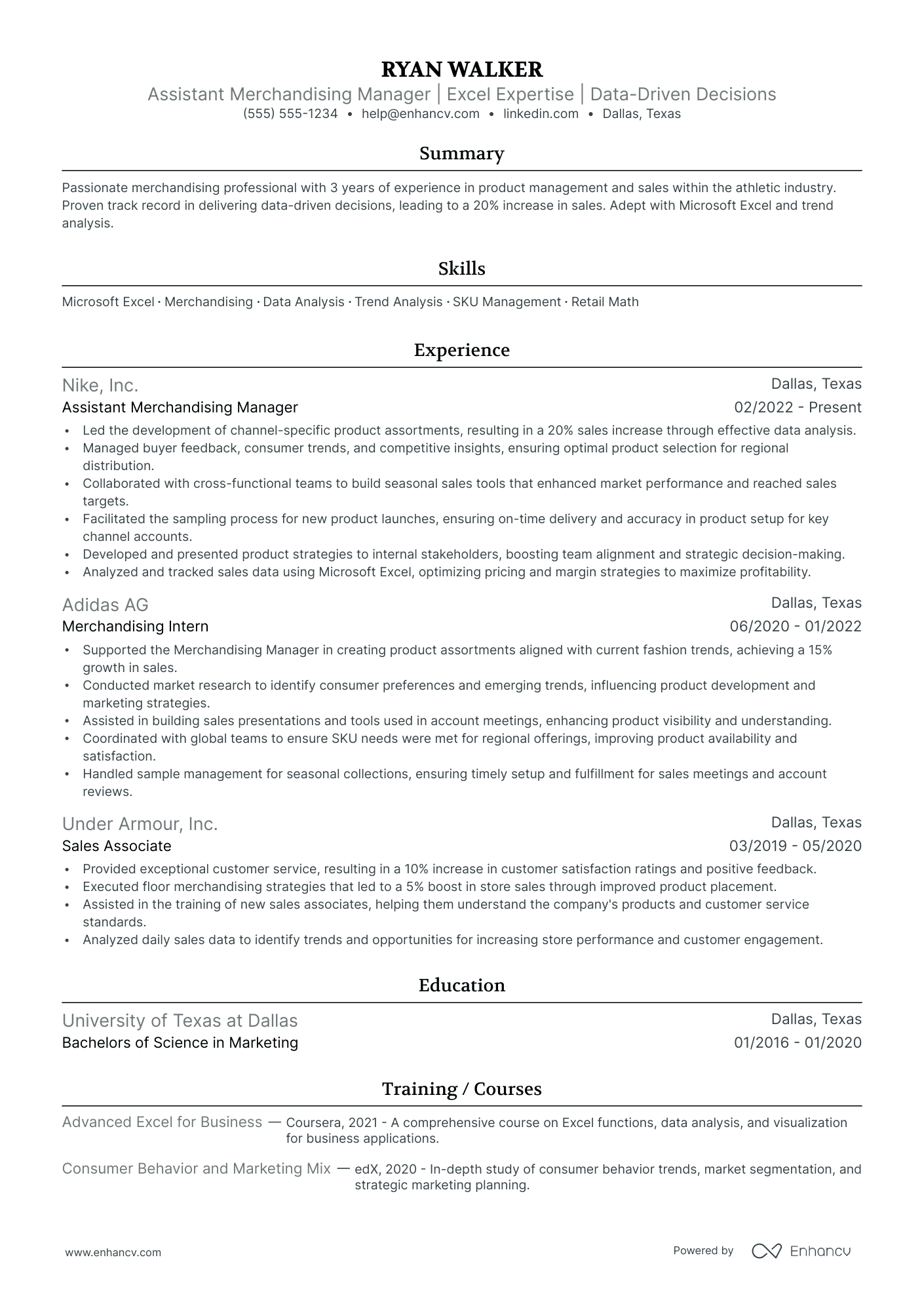 Retail Merchandising Assistant Resume Example Resume Example