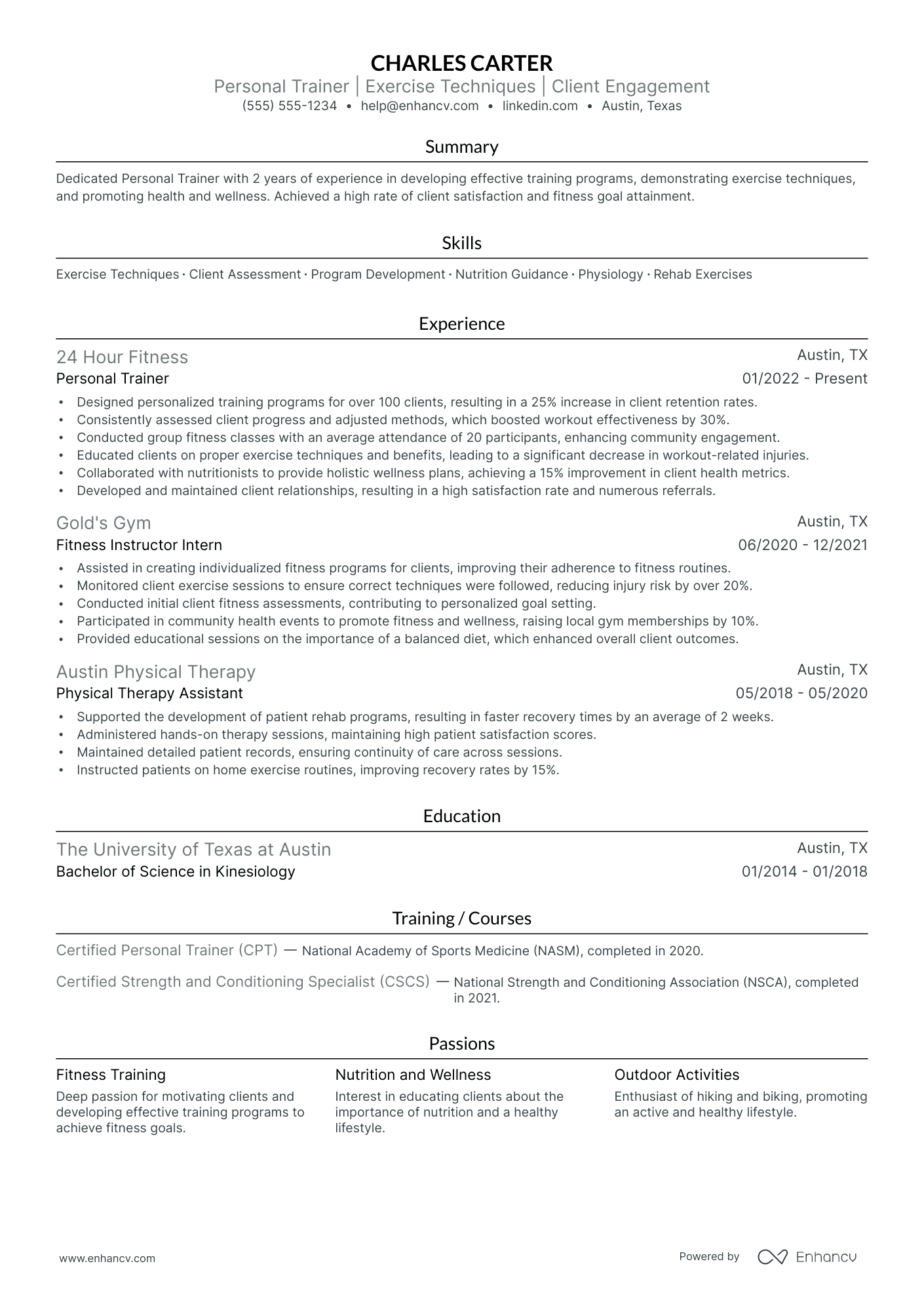 Online Personal Trainer Resume Example Resume Example