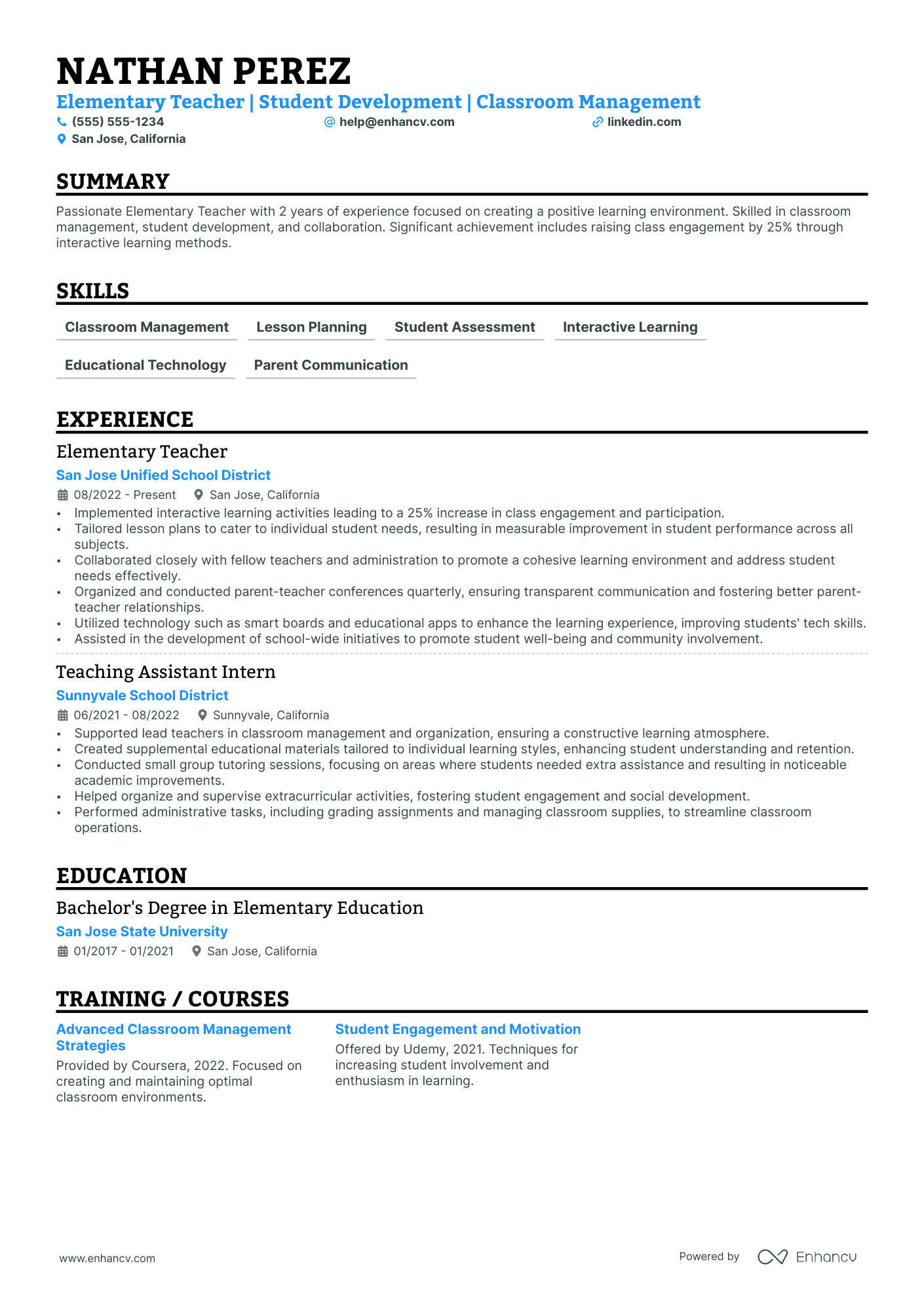 Elementary Teacher for Special Needs Resume Example Resume Example