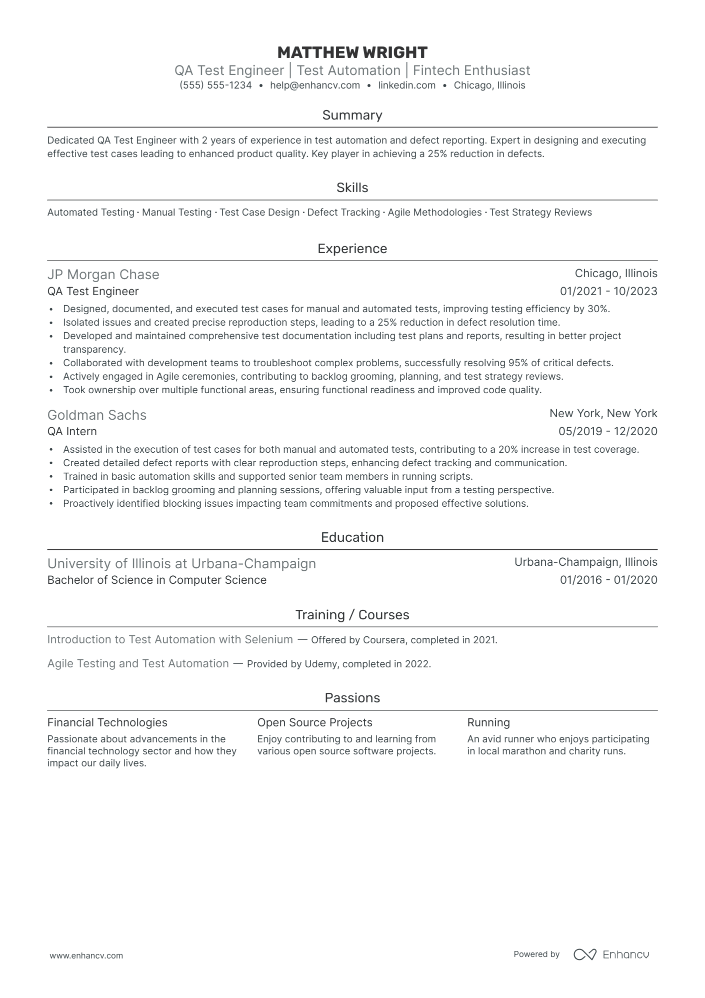 Lead QA Analyst resume example