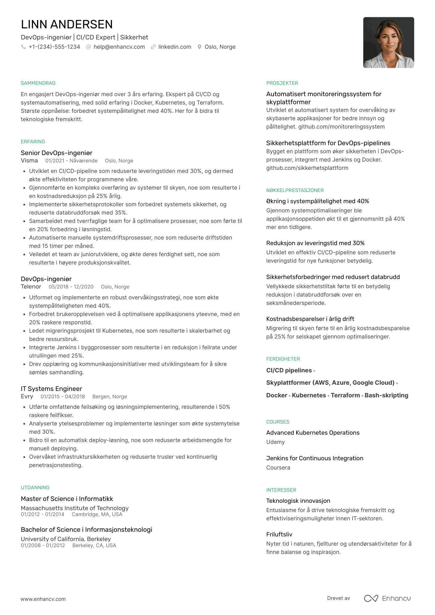 DevOps ingeniør CV