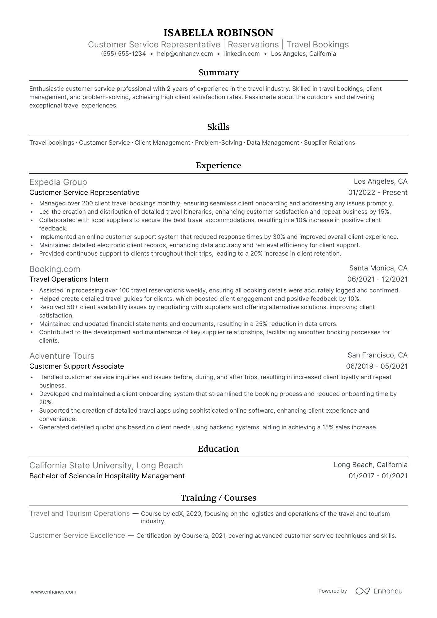 Adventure Travel Agent Resume Example Resume Example