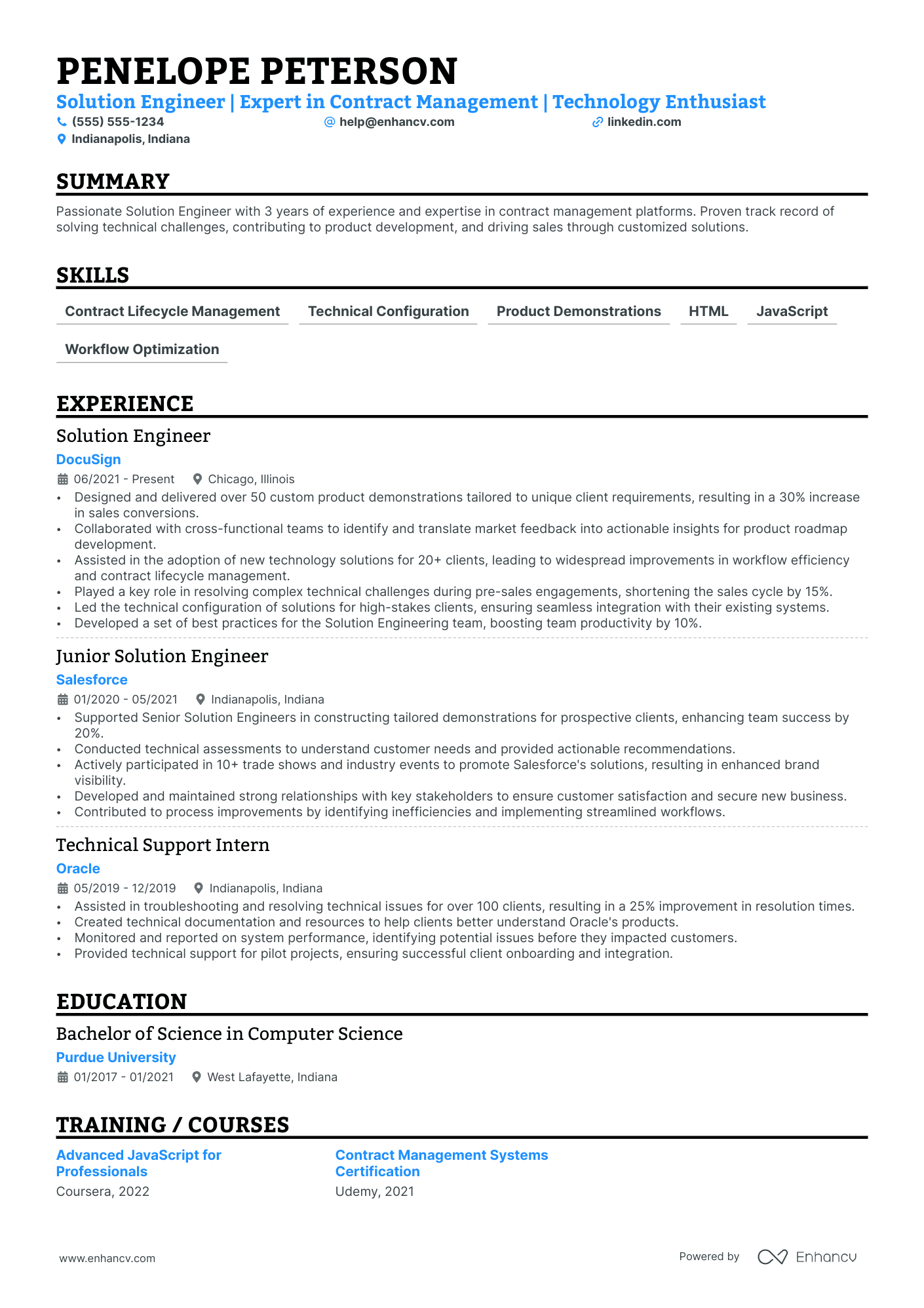 Salesforce Solution Engineer resume example