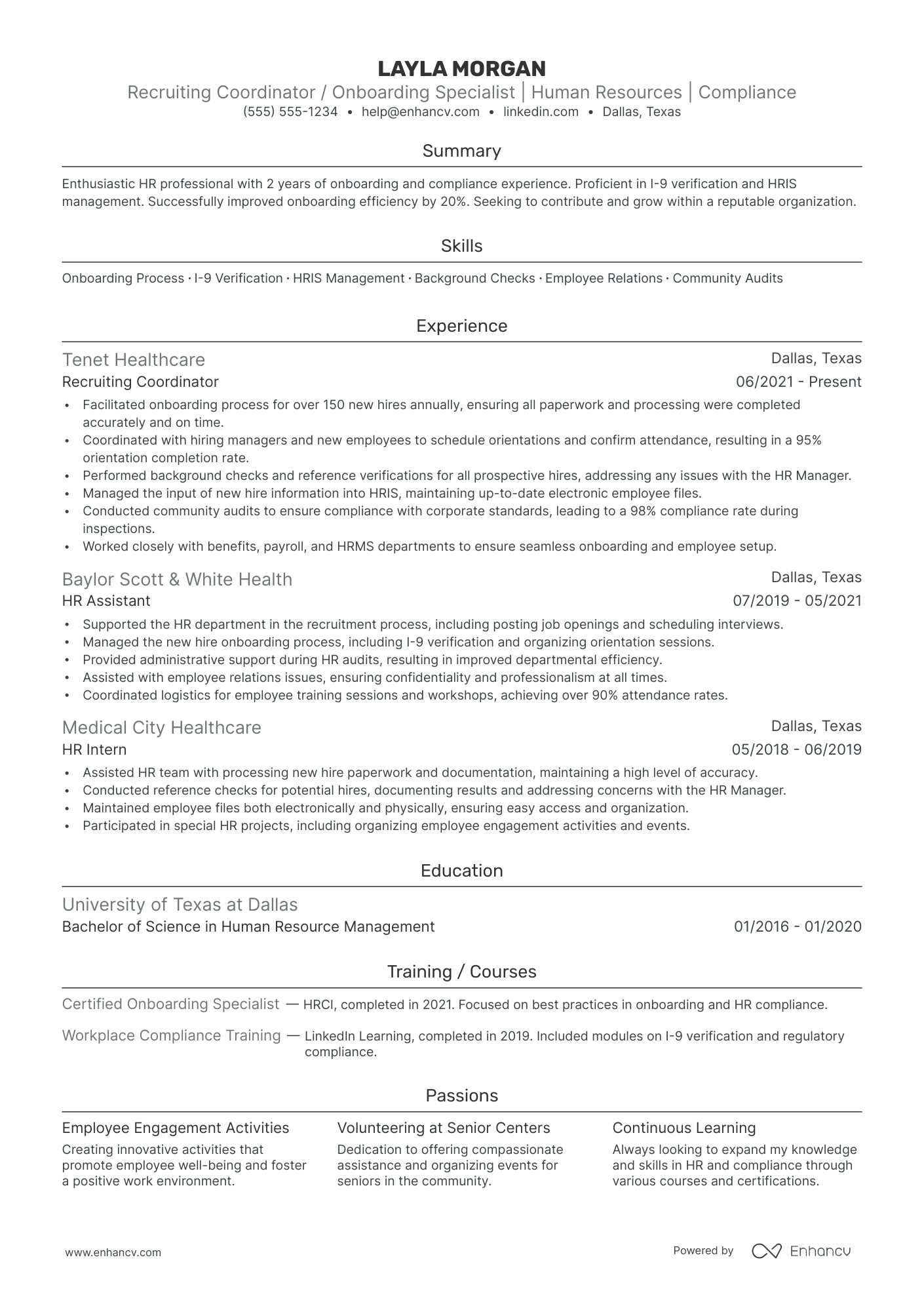 IT Onboarding Specialist resume example