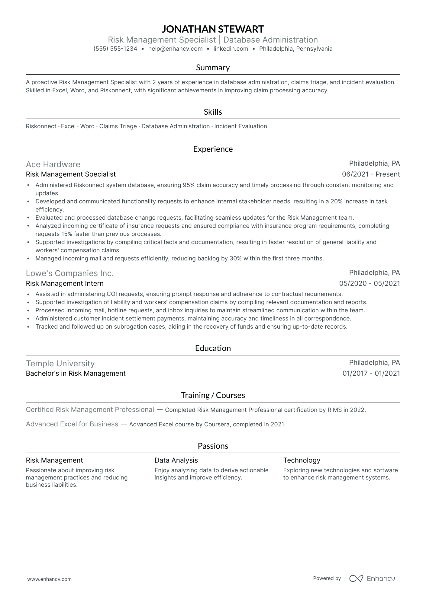 Part-Time Sales Associate resume example