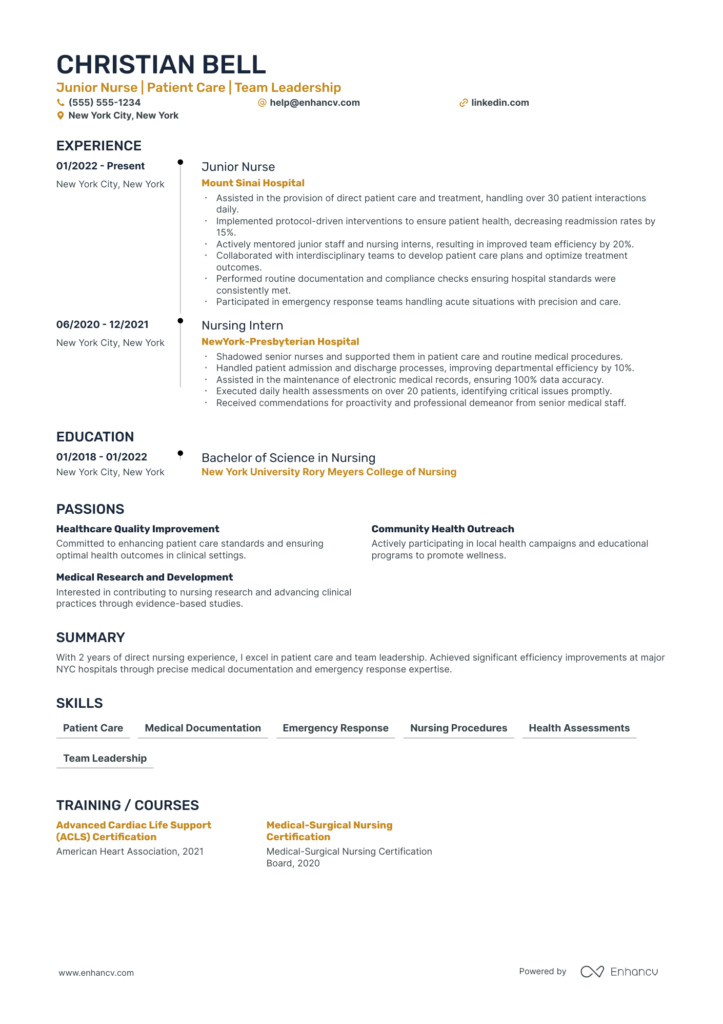 Senior Licensed Vocational Nurse resume example