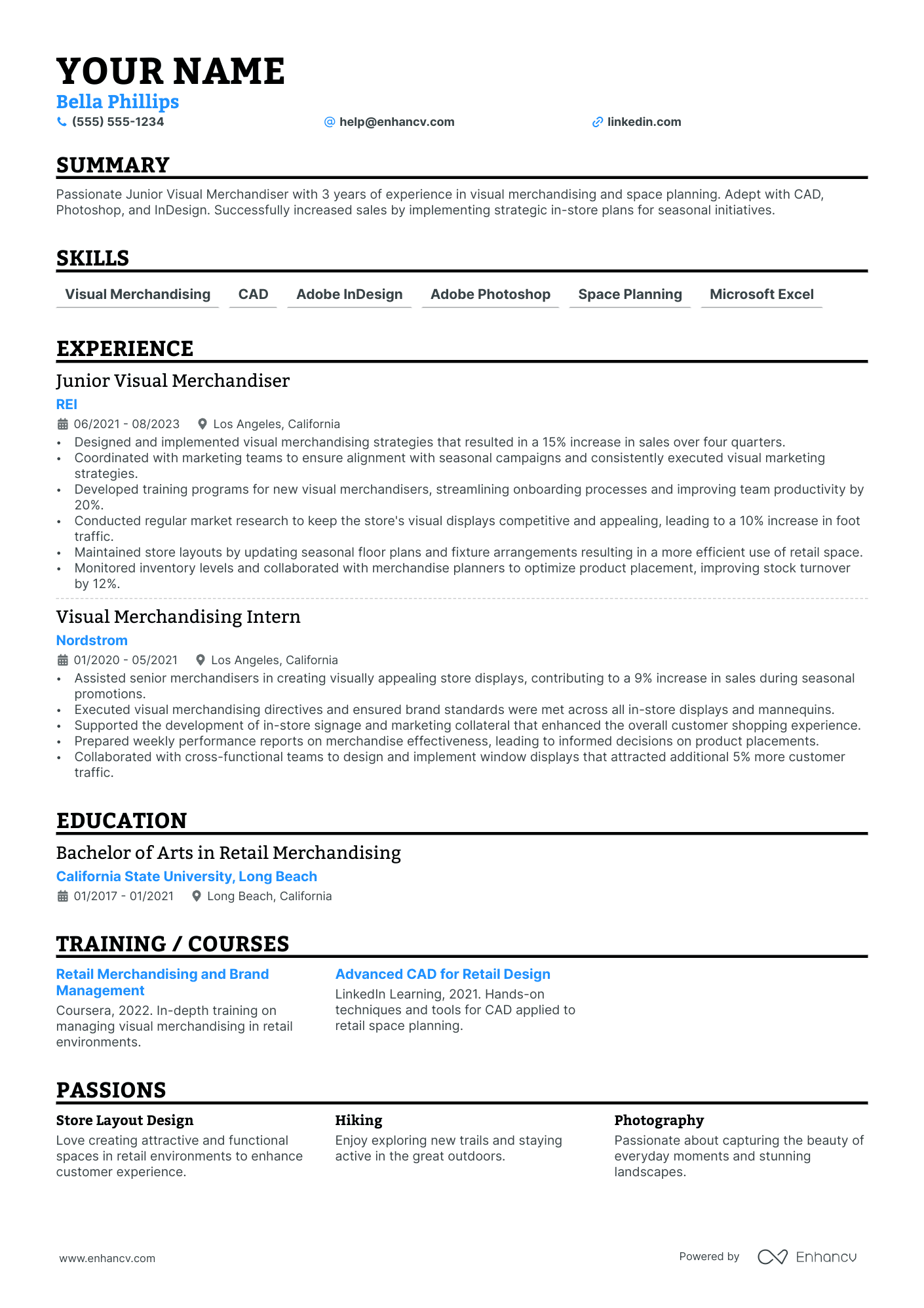 Retail Visual Merchandiser Resume Example Resume Example