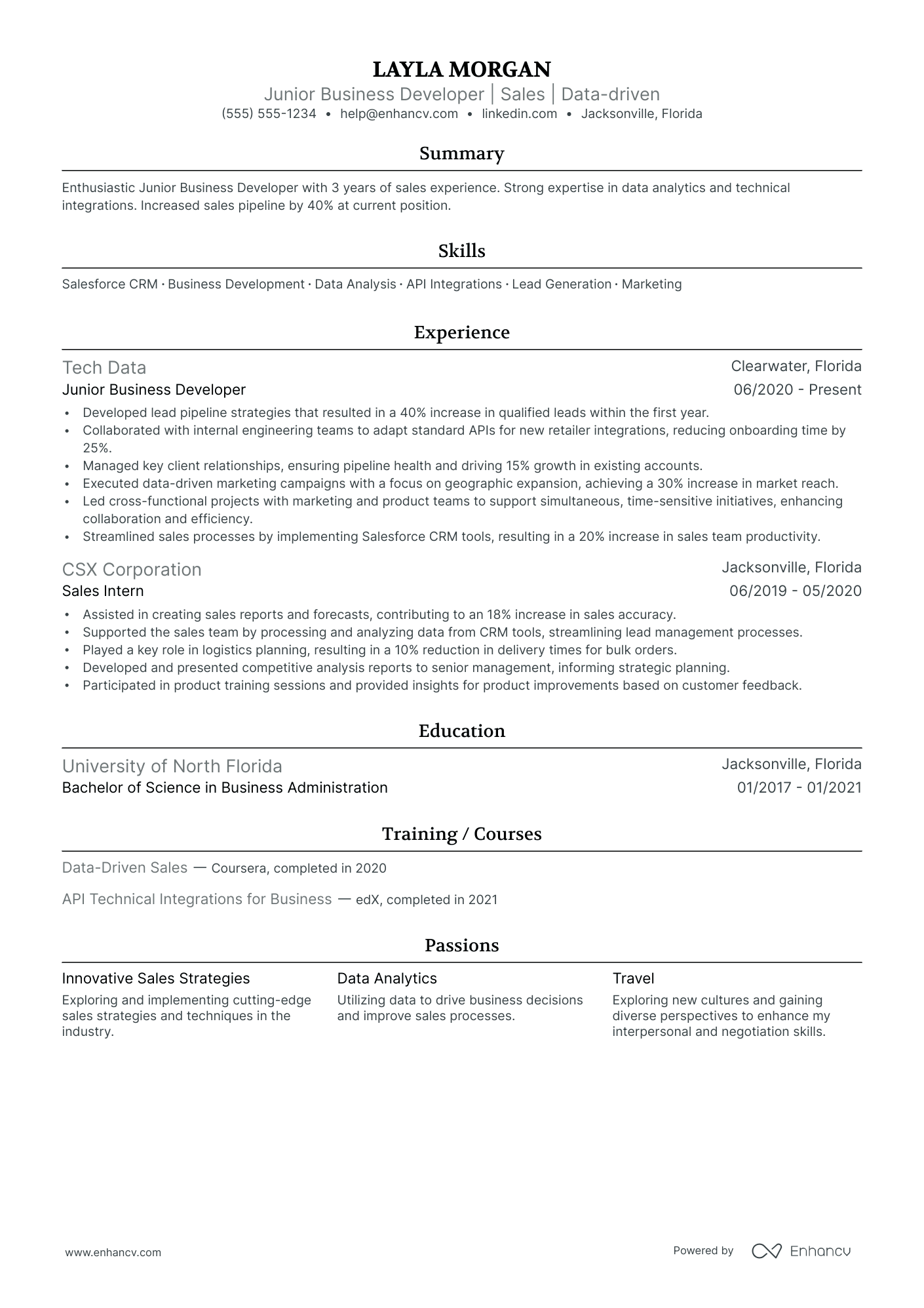 Ecommerce Business Development Manager resume example