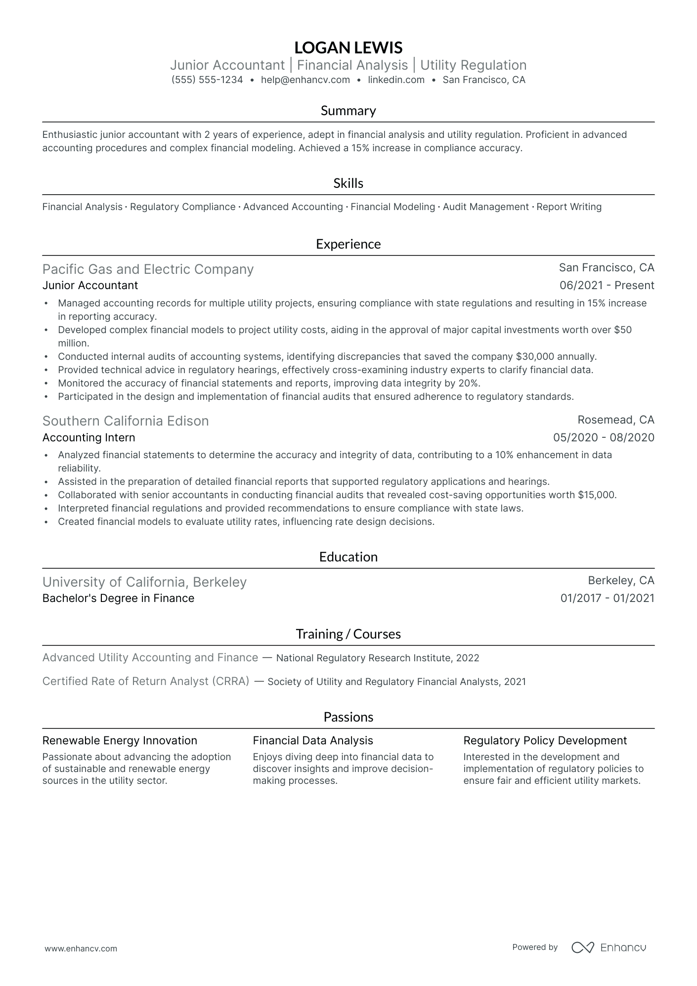 Economic Analyst resume example