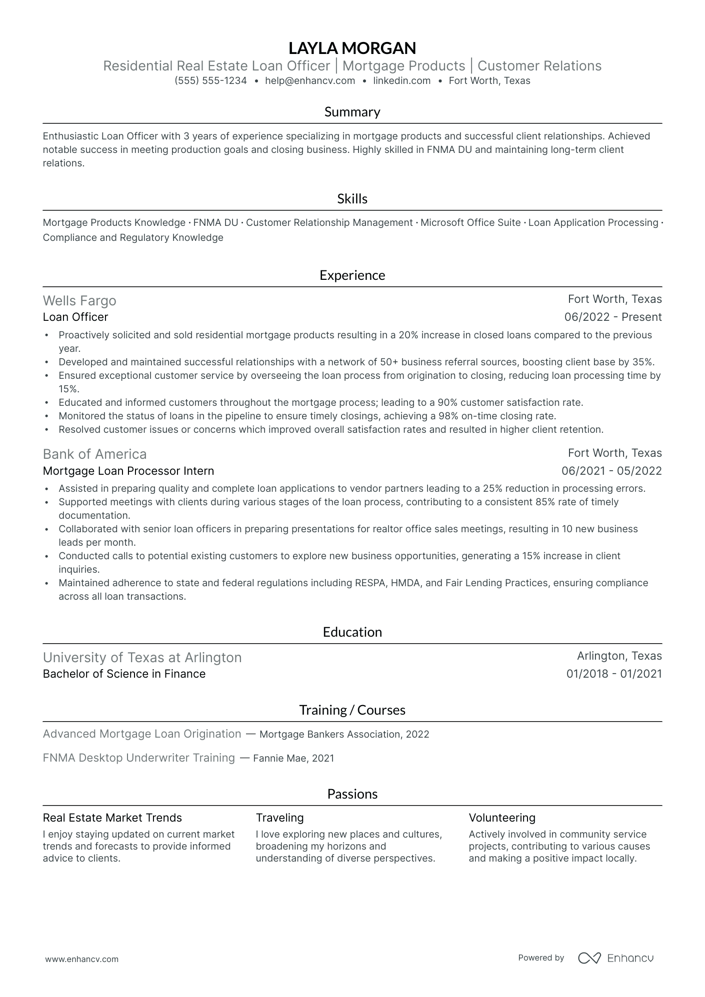 Residential Realtor resume example