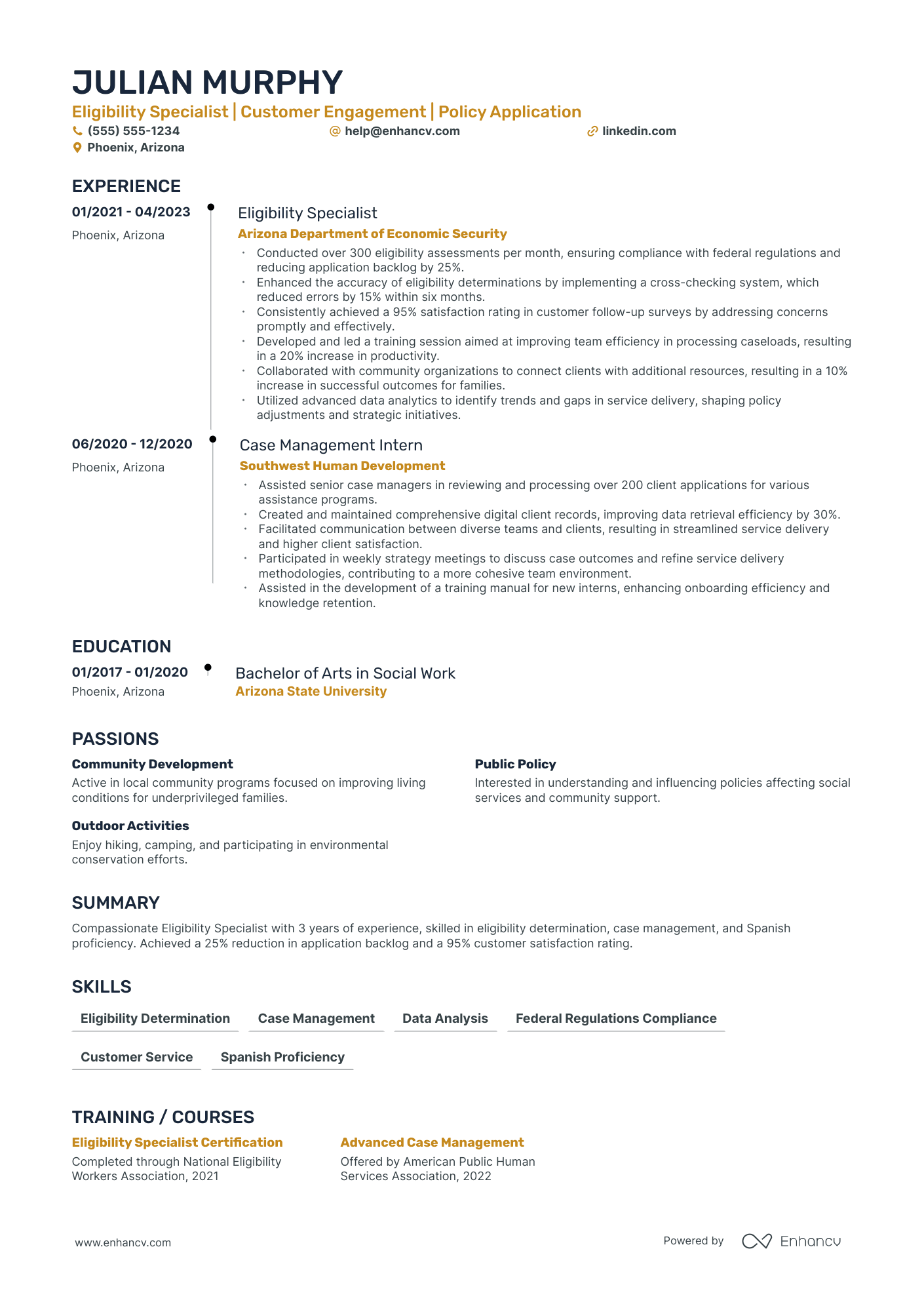 Eligibility Worker Specialist Resume Example Resume Example