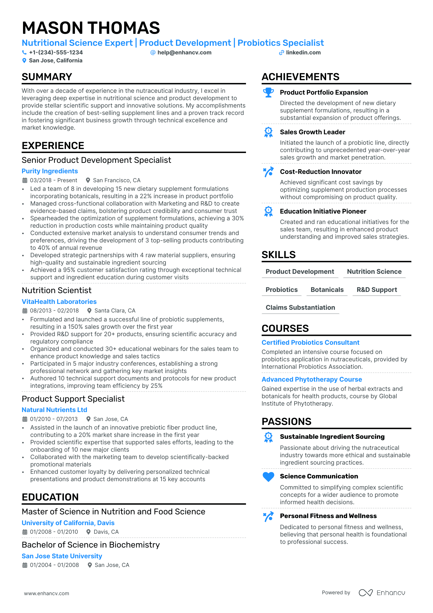 Technical Manager resume example