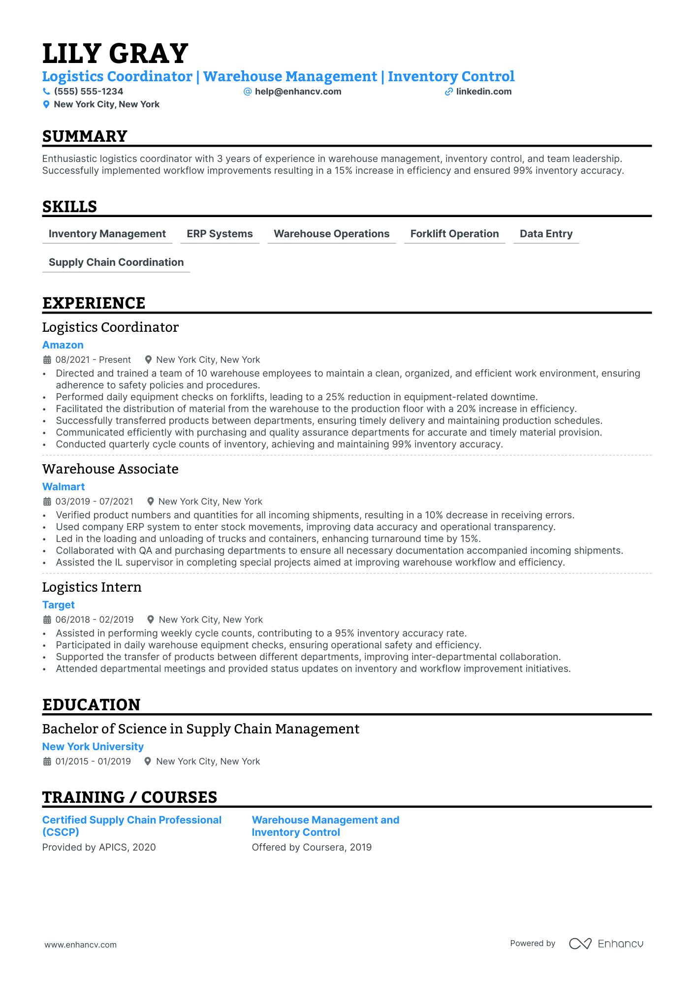 Material Handler Team Lead resume example