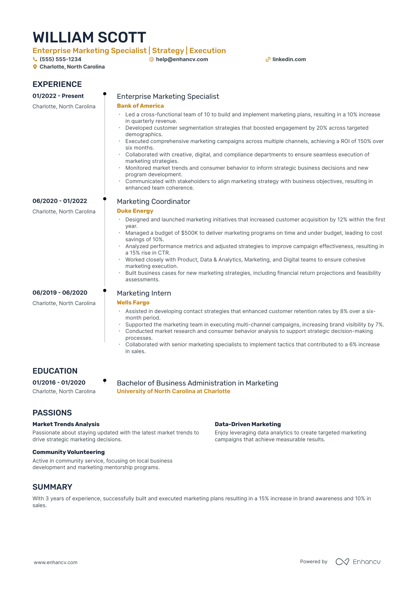 Integrated Marketing Manager resume example