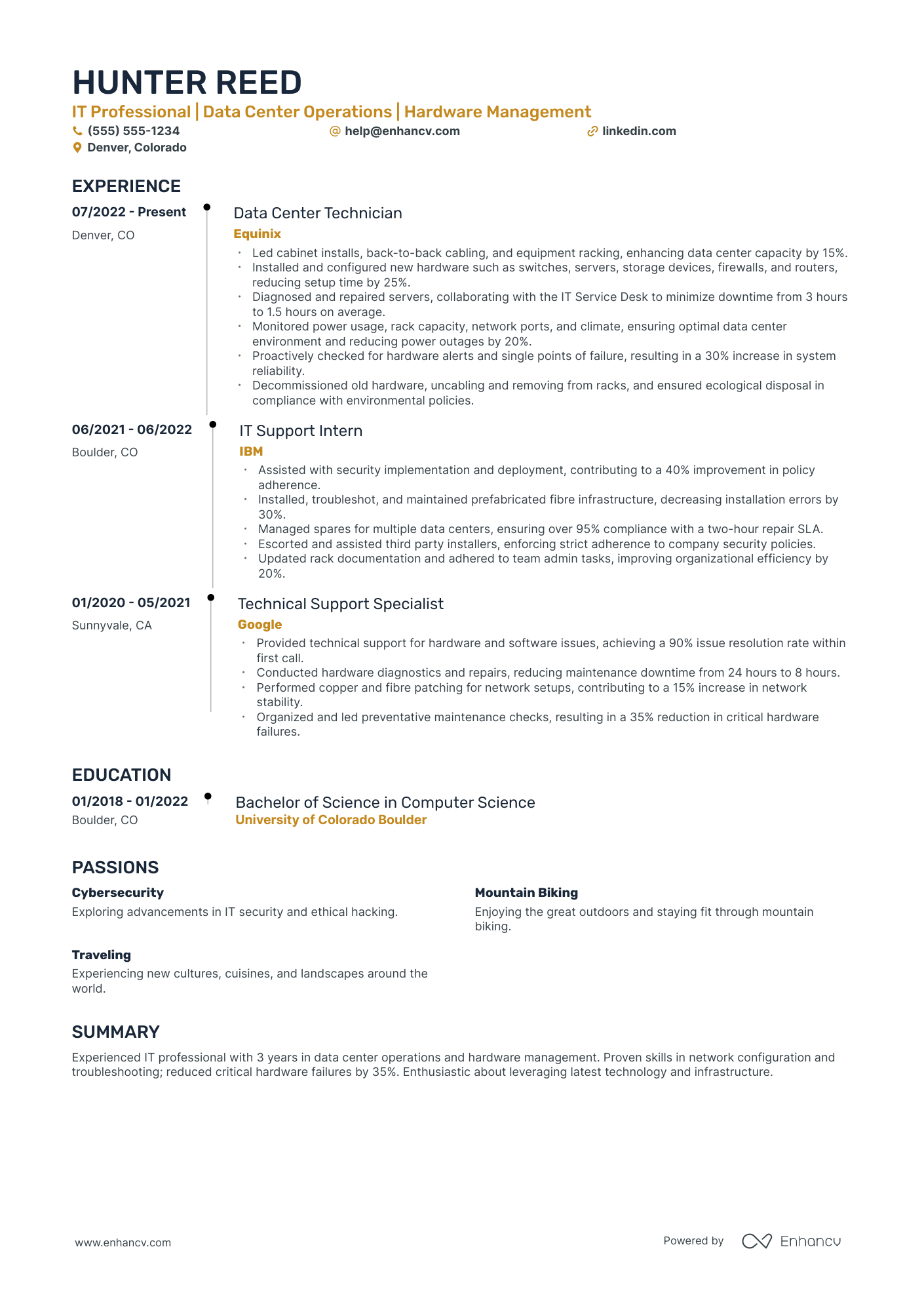 Data Operations Engineer resume example