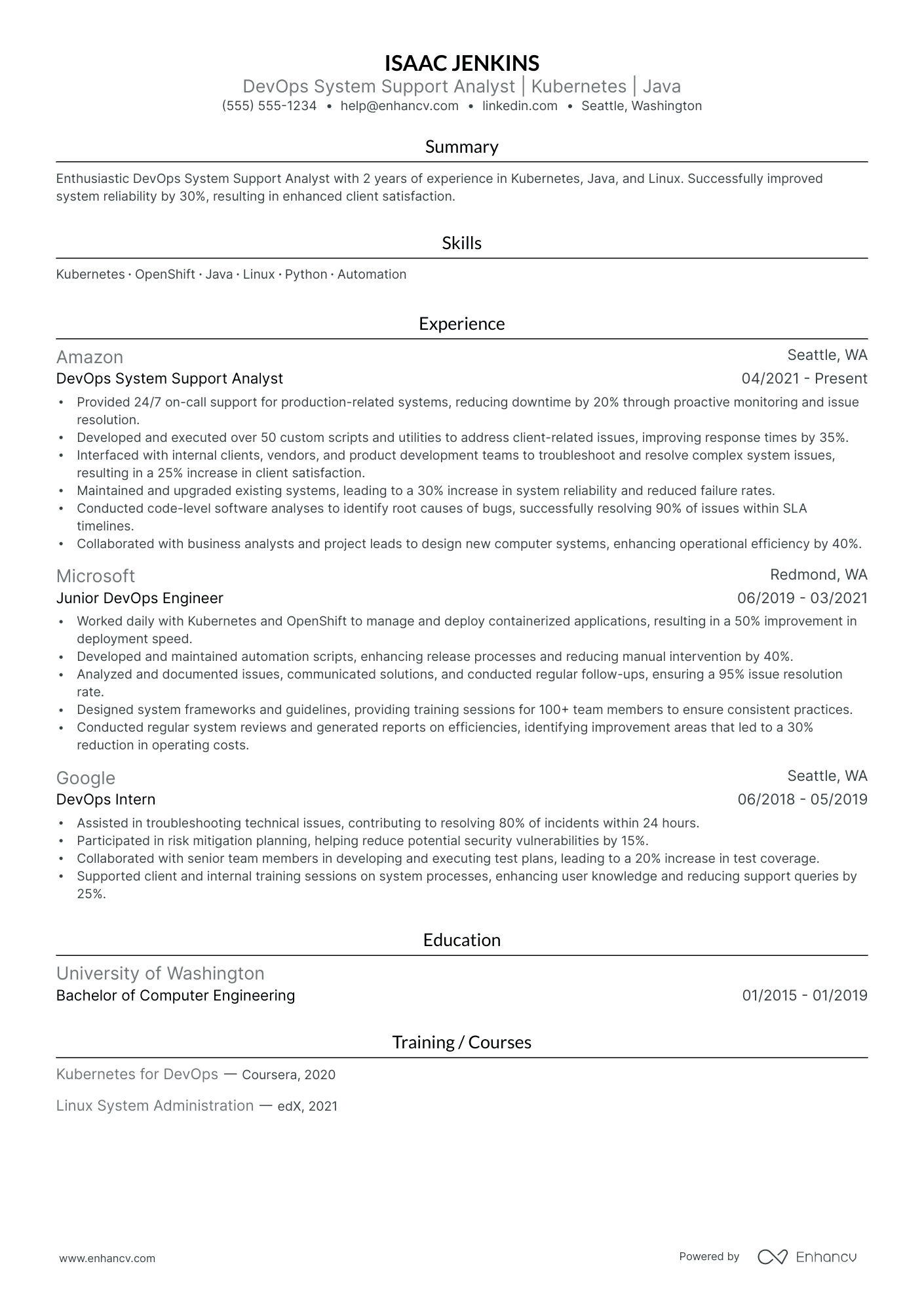 Lead DevSecOps Engineer Resume Example Resume Example