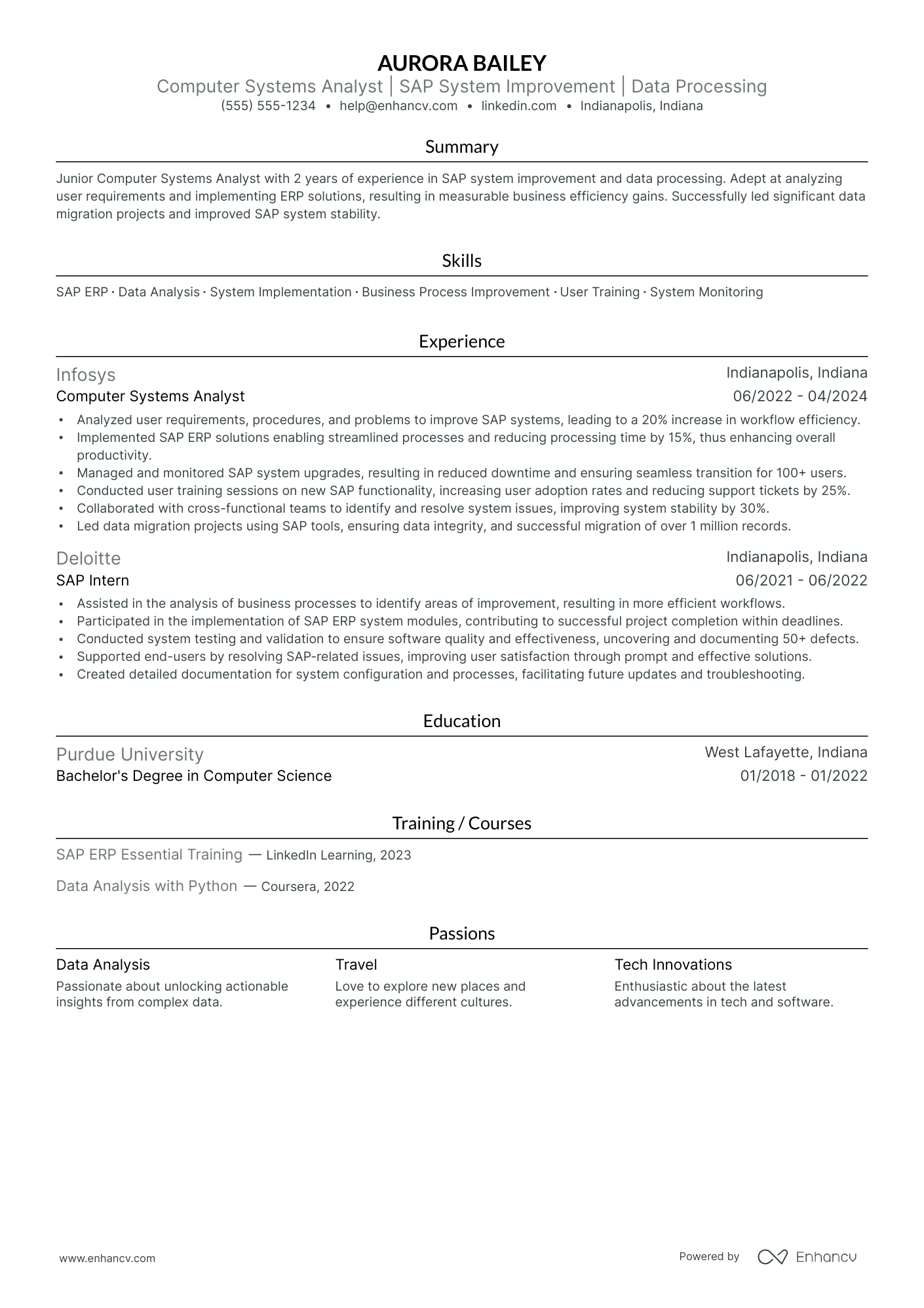 Computer Science Analyst Resume Example Resume Example